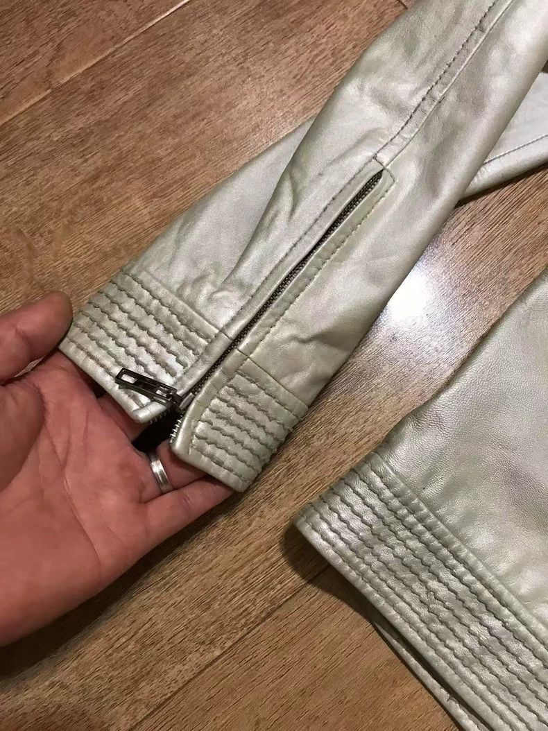 Givenchy Givenchy Men's silver lamb leather stand collar zipper coa Size US M / EU 48-50 / 2 - 6 Thumbnail