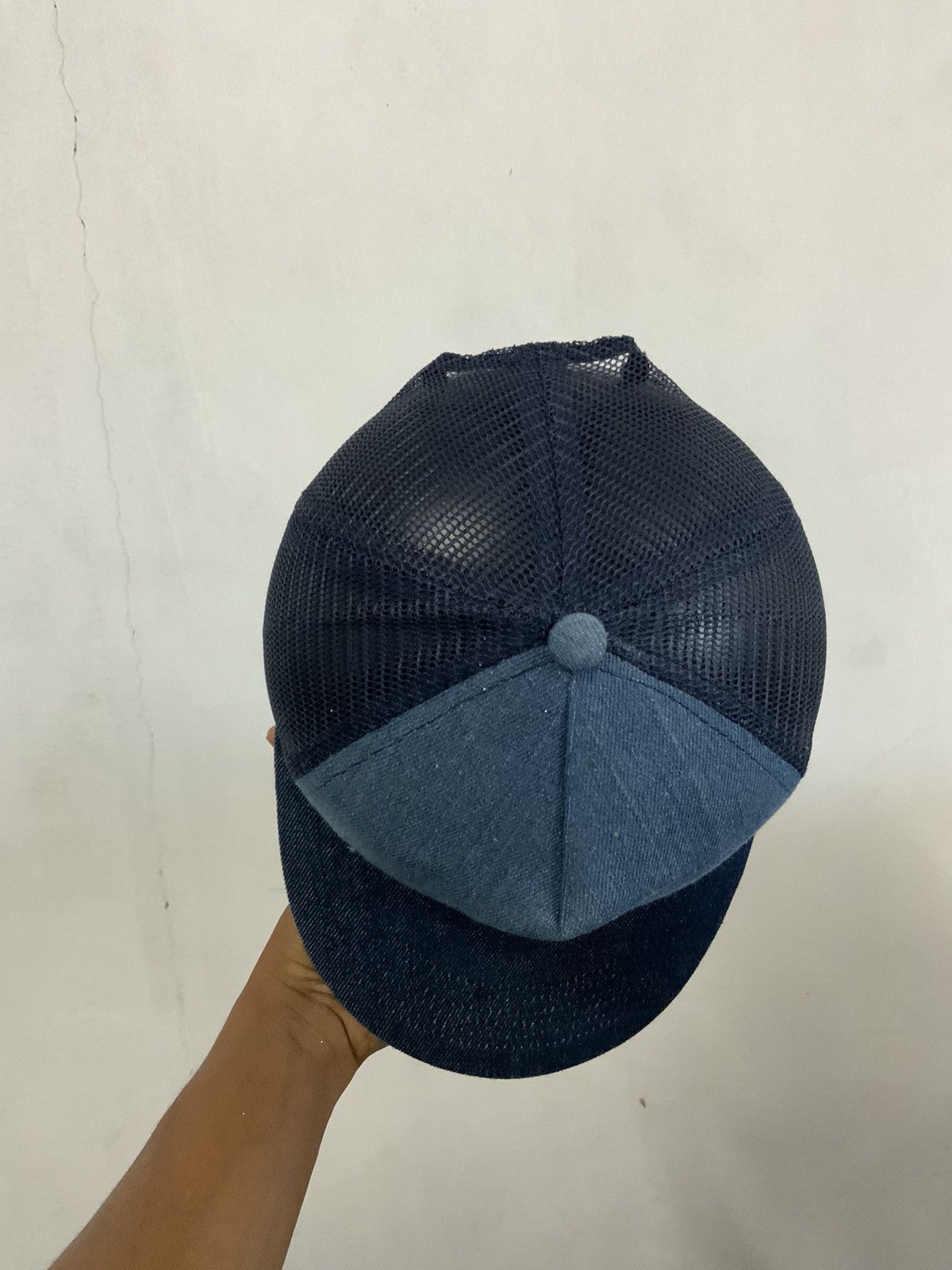 Hat Club Collage Indigo Denim Trucker Hat Size ONE SIZE - 6 Thumbnail