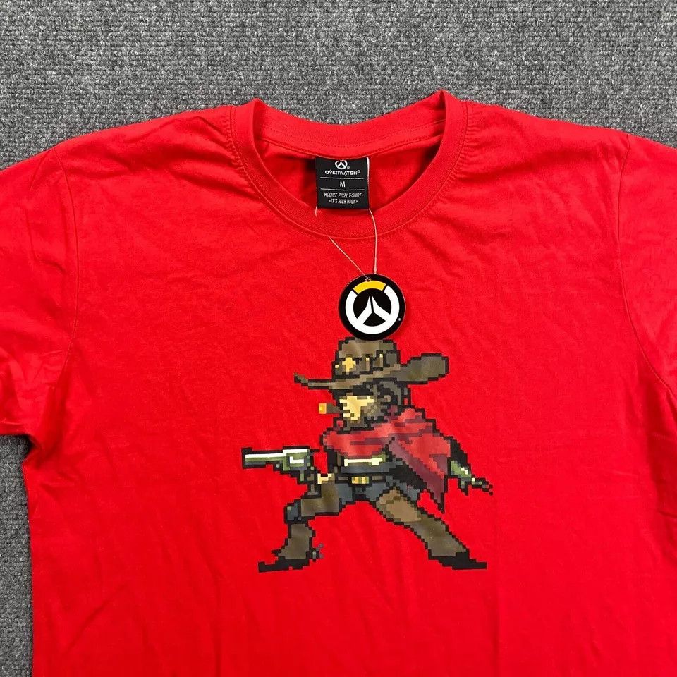 Other Overwatch Shirt Adults Medium Red McCree Pixel Mens NWT Size US M / EU 48-50 / 2 - 2 Thumbnail