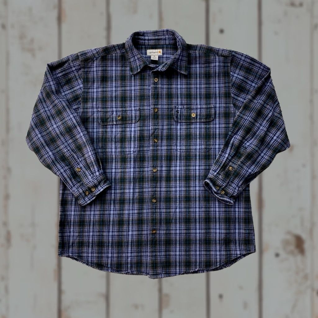 Carhartt Carhartt Shirt Plaid Flannel Long Sleeve Men XL Multicolor Heavy Workwear Casual Size US XL / EU 56 / 4 - 1 Thumbnail
