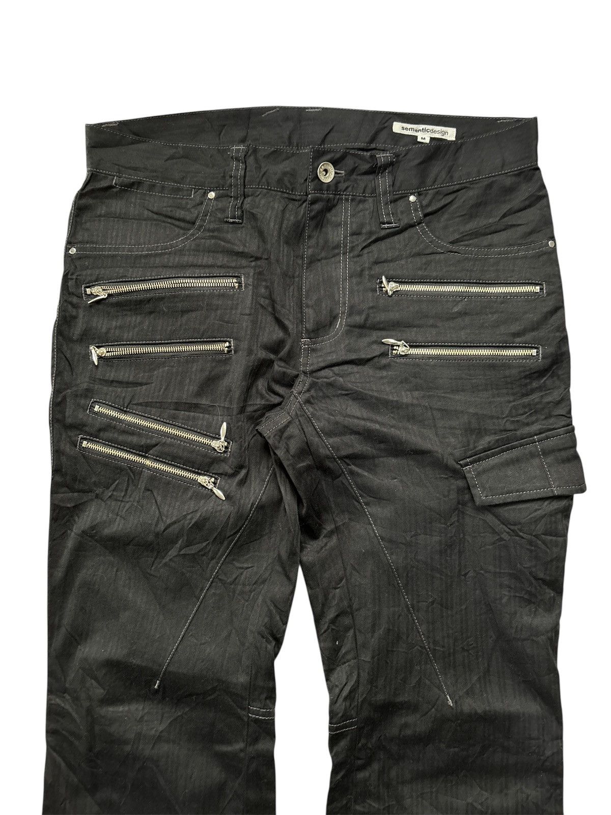Tornado Mart Multi Zip Flare Pants Size US 32 / EU 48 - 3 Thumbnail