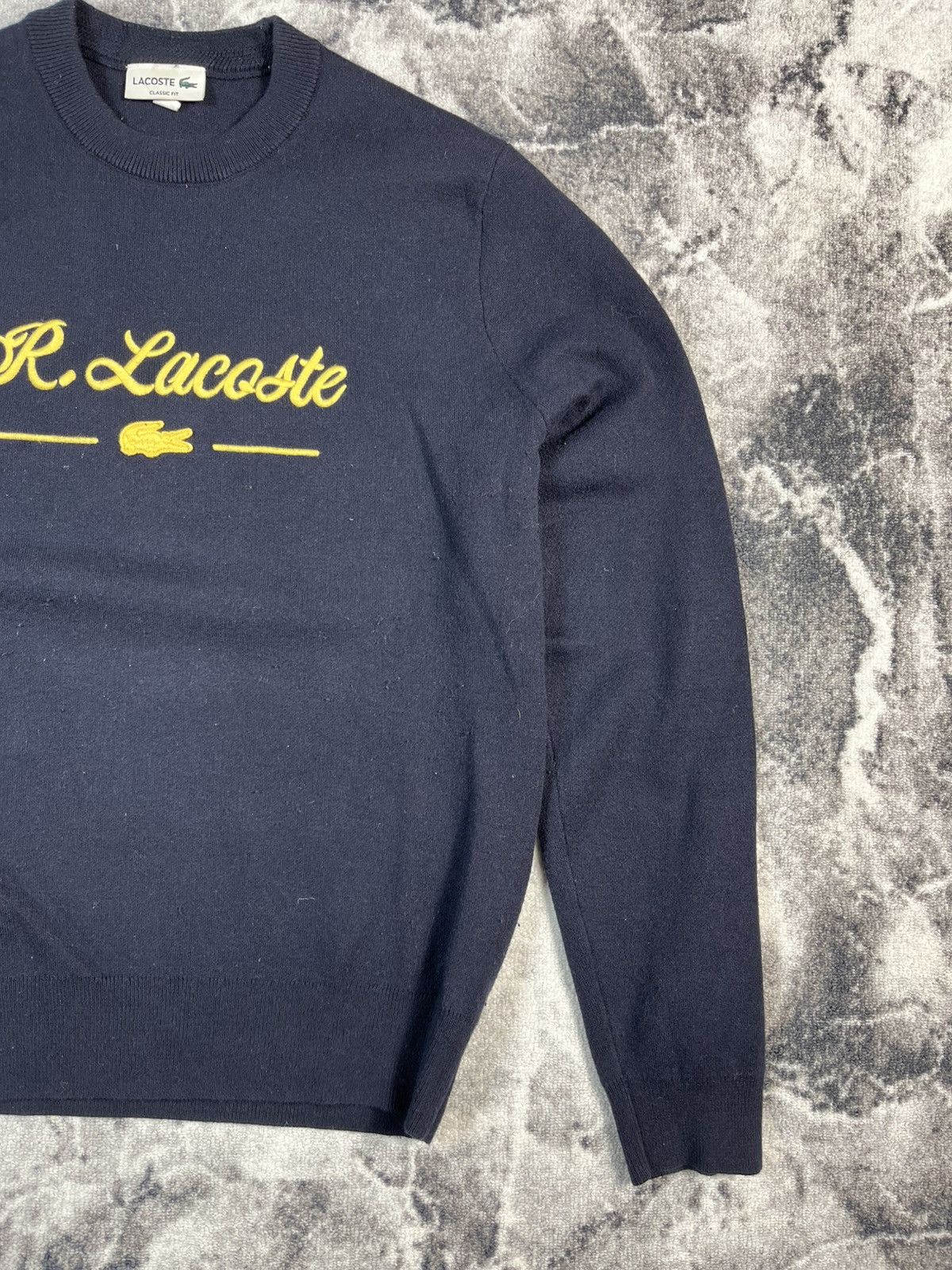 Lacoste Lacoste Wool Blend Sweater Logo Navy Size L Size US L / EU 52-54 / 3 - 3 Thumbnail