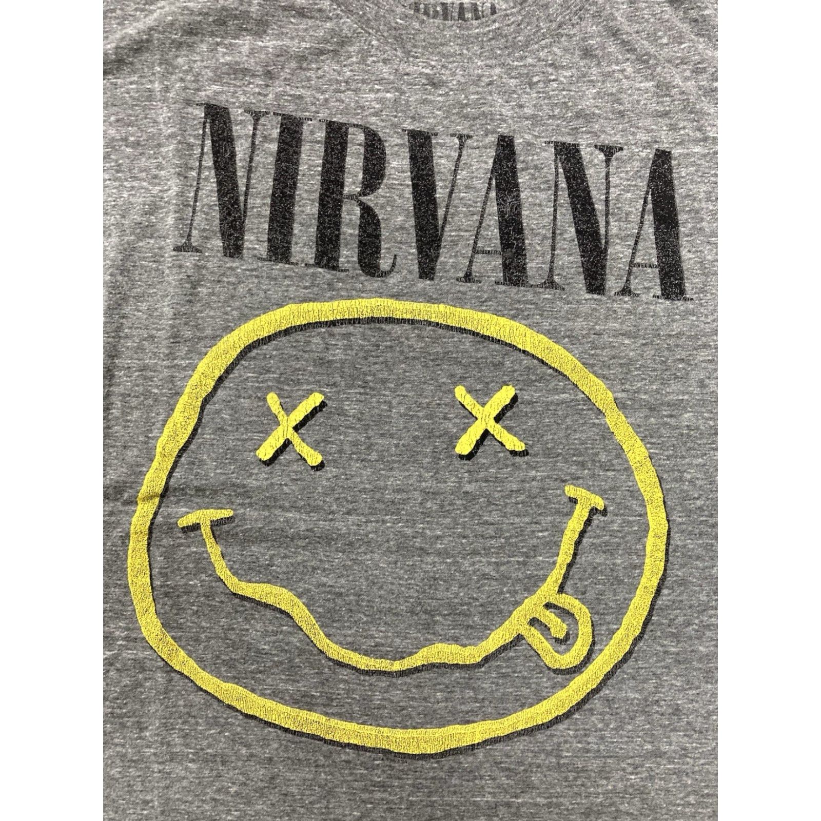 Logo 7 Nirvana T-Shirt Women's Small Gray Sleeveless Logo Crew Neck Cotton Polyester Casual Pop Music Shirt Size S / US 4 / IT 40 - 2 Thumbnail