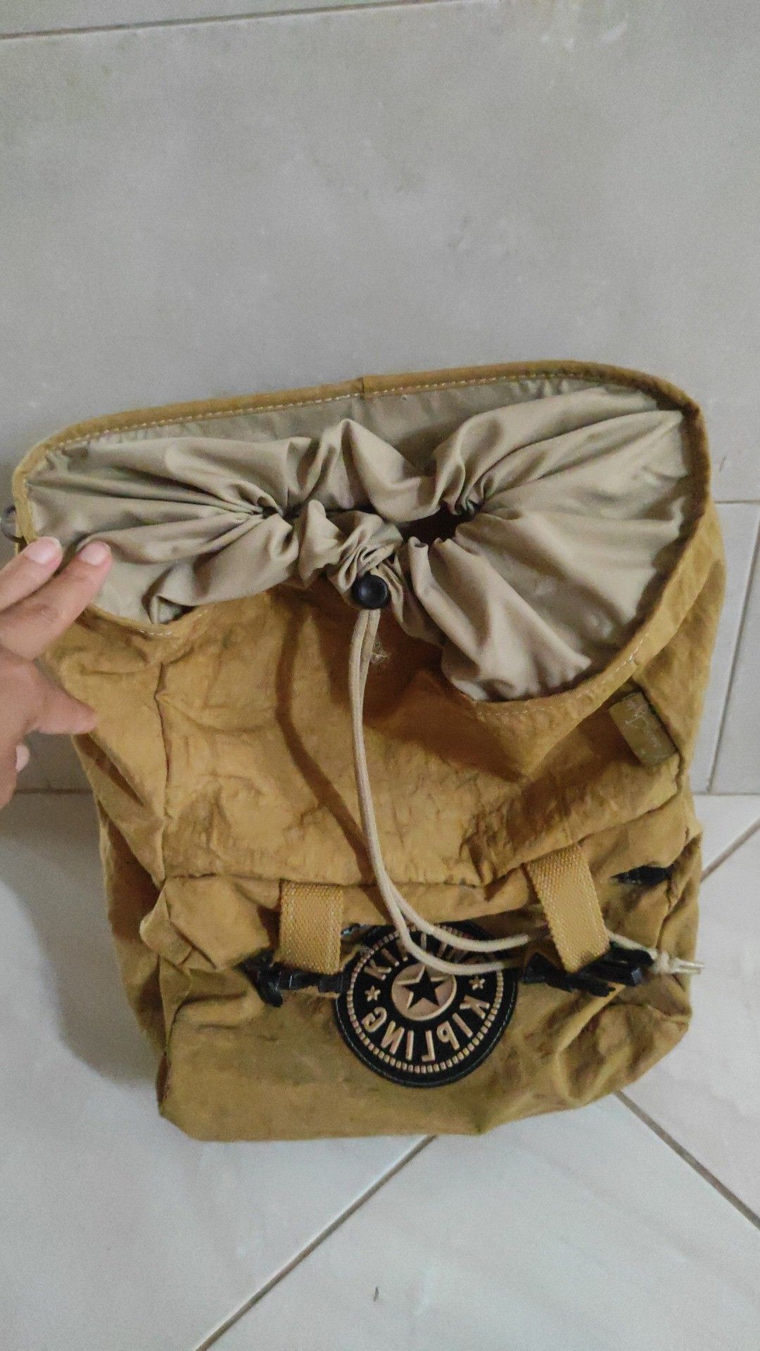 Other kipling Backpack Yellow Zipper Pockets Drawstring Tops Size ONE SIZE - 16 Thumbnail