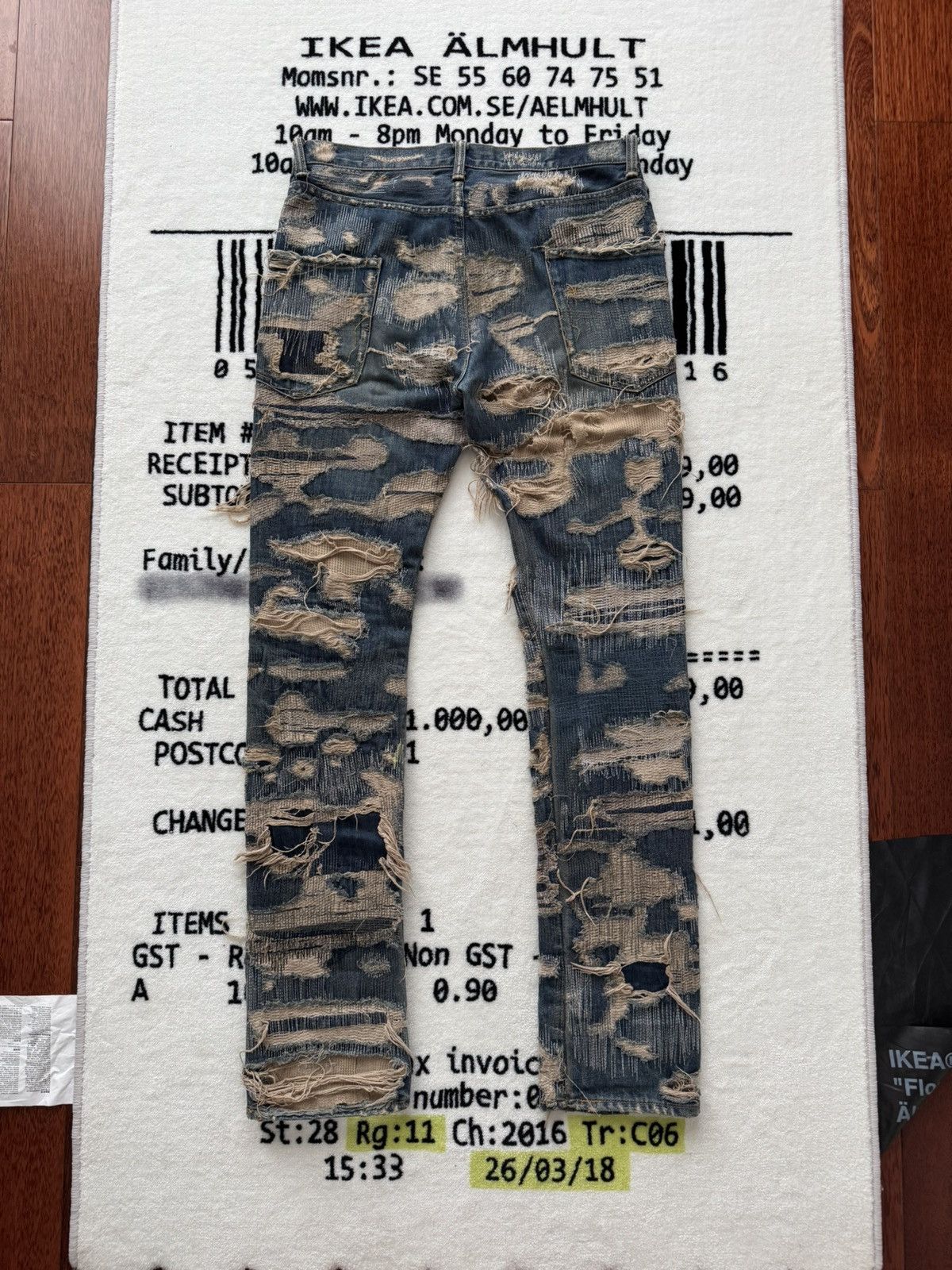Undercover AW05 “Arts & Crafts” 85 Distressed Denim Size US 31 - 3 Thumbnail