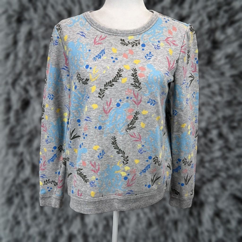 Talbots Talbots Sea Life Grey Crew Neck Sweatshirt Women's Small Long Sleeve Pullover Size S / US 4 / IT 40 - 1 Thumbnail