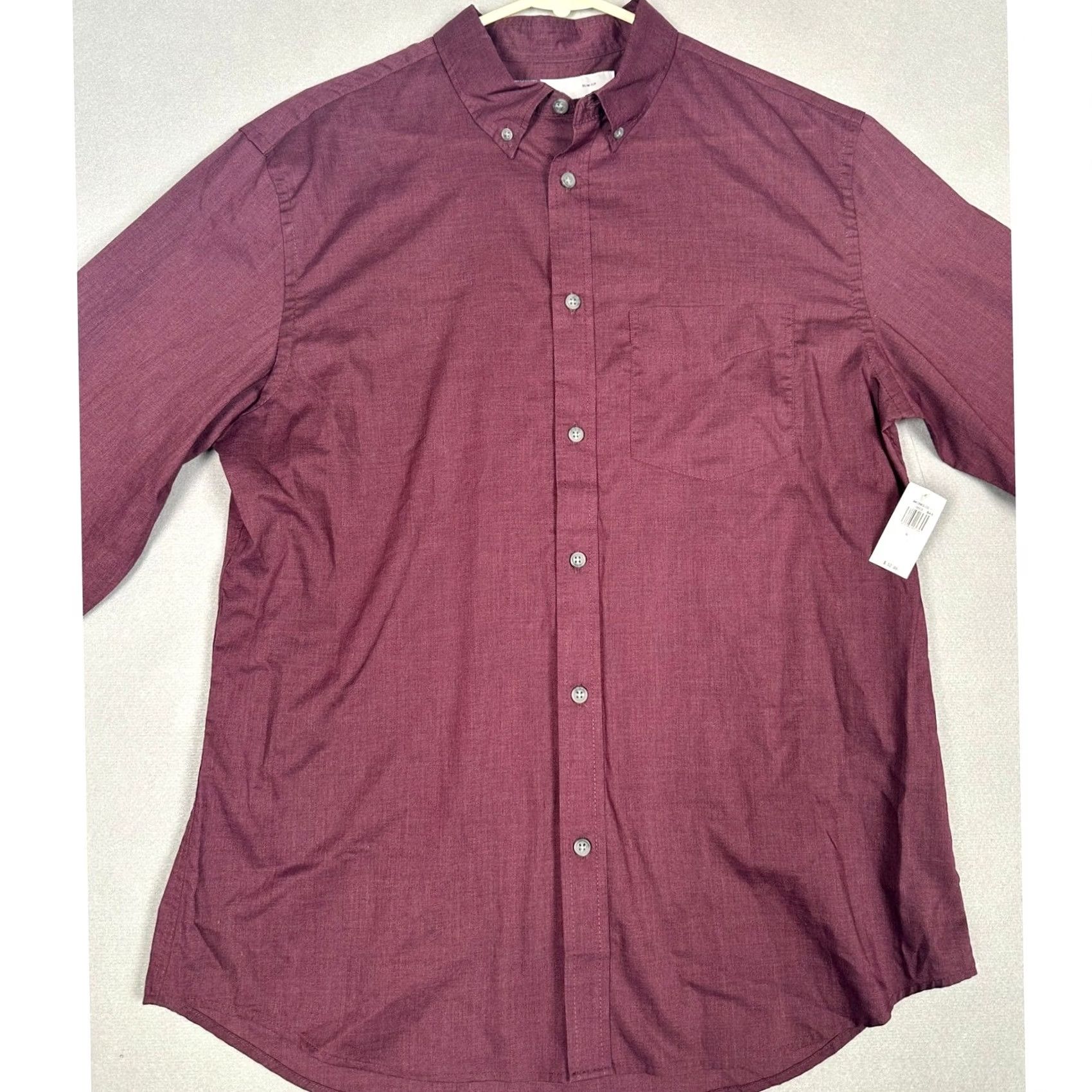 Old Navy Old Navy Shirt Mens Large Maroon Slim Fit Button Down Long Sleeve Casual Size US L / EU 52-54 / 3 - 3 Thumbnail