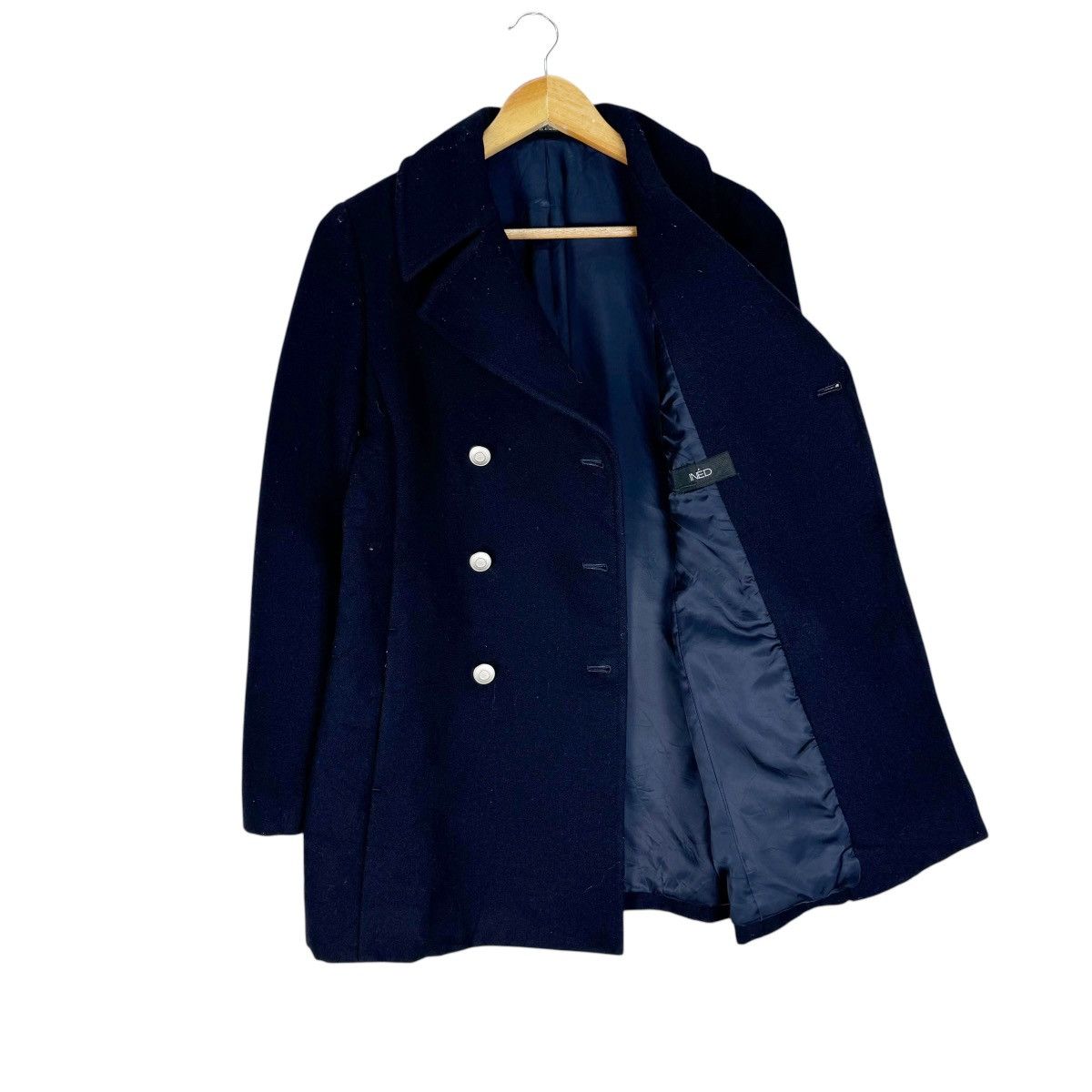 Yohji Yamamoto ☀️INED JAPAN DOUBLE BREASTED SHAWL COLLAR JACKET Size M / US 6-8 / IT 42-44 - 6 Thumbnail