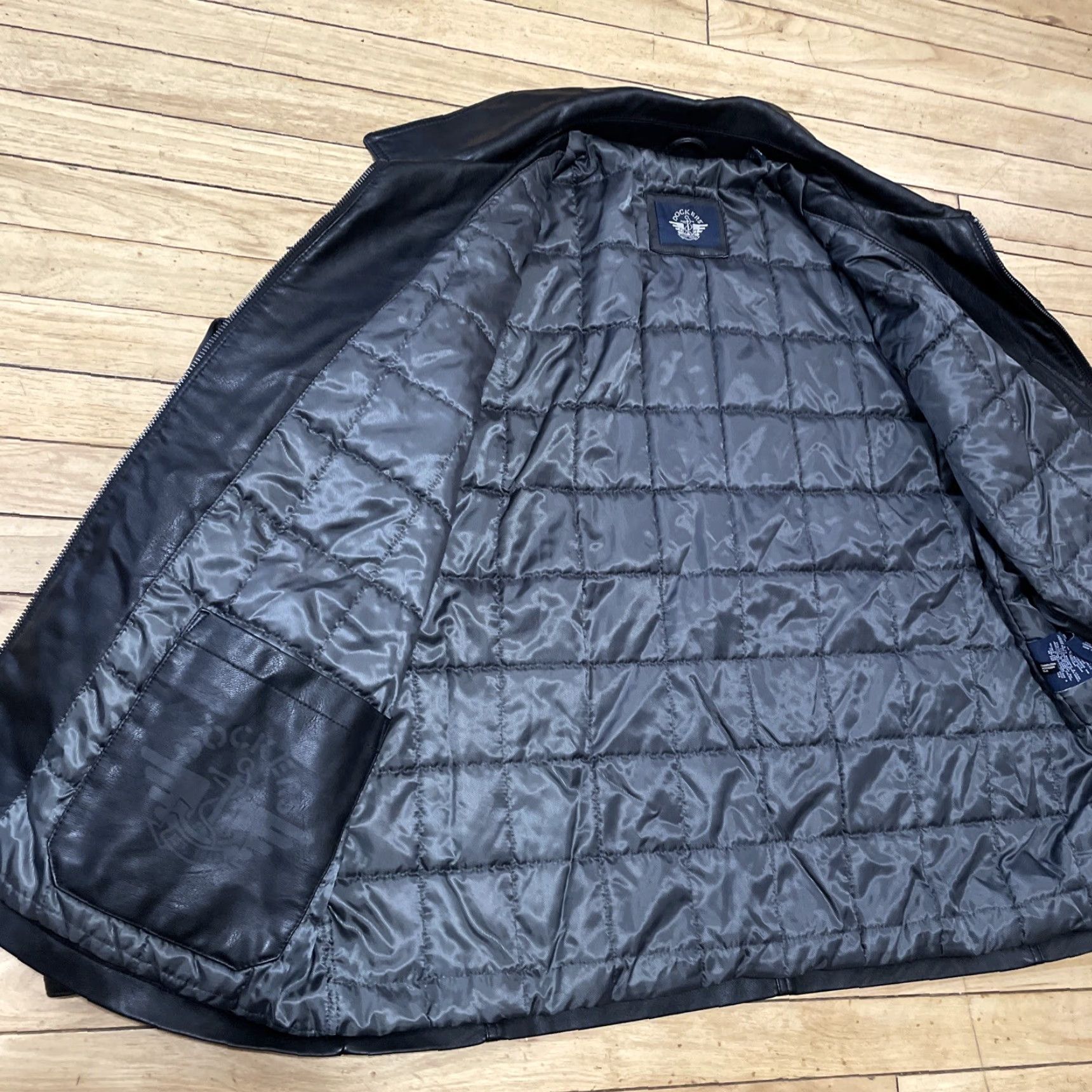 Dockers DOCKERS Jacket Bomber Jacket Men 2XL Black Lined Faux Leather Zip Herrington Coat XXL Size US XXL / EU 58 / 5 - 4 Thumbnail