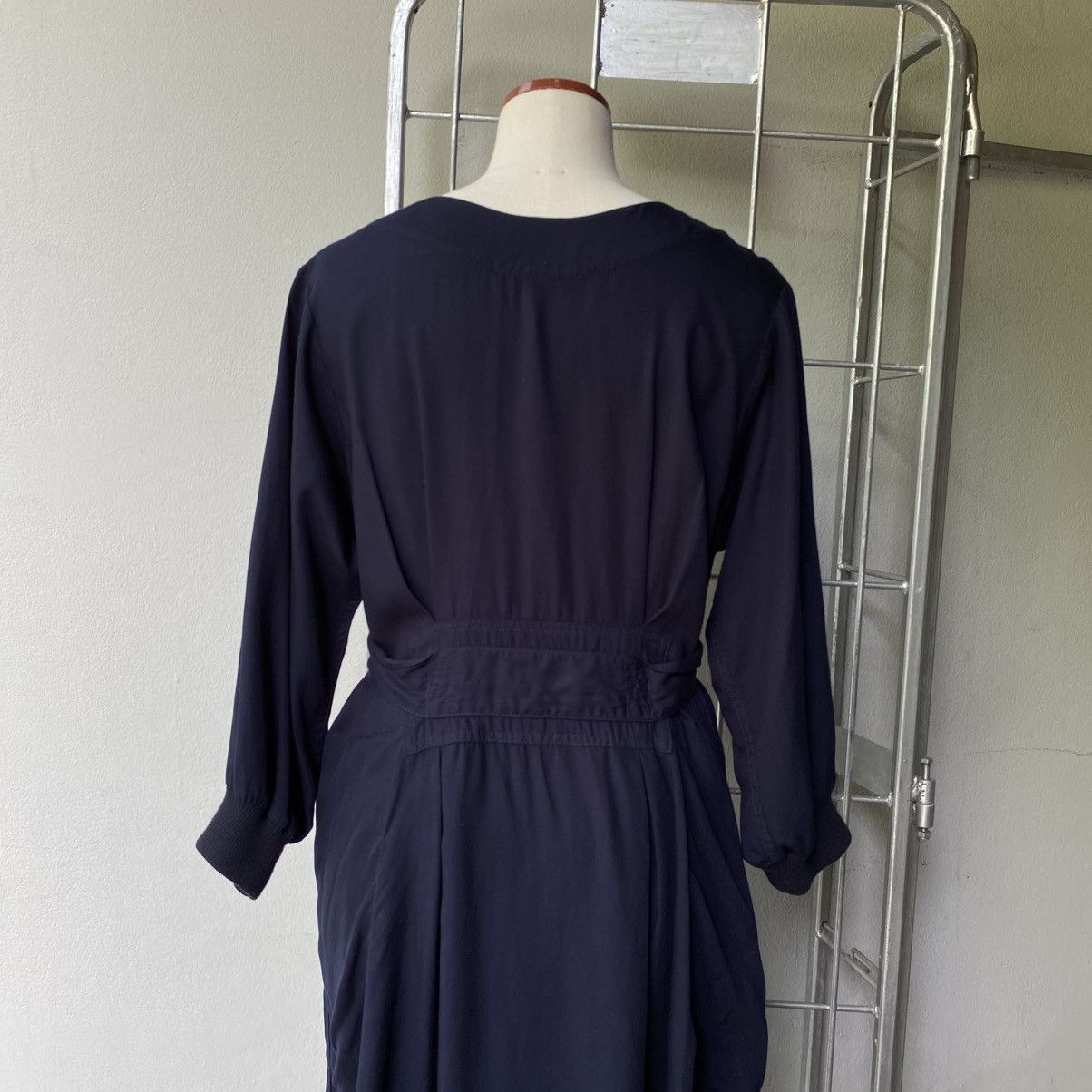 Zucca Zucca Dark Navy Belted Maxi Dress with Pockets Size M / US 6-8 / IT 42-44 - 18 Thumbnail