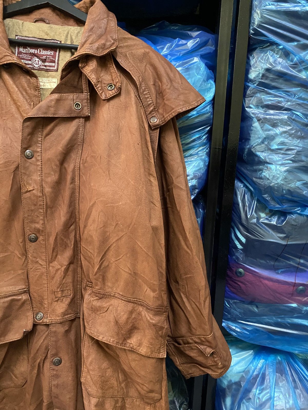Marlboro Classics 1st Edition 80s Marlboro Classics Brown Cotton Duster Riding Size US L / EU 52-54 / 3 - 4 Thumbnail