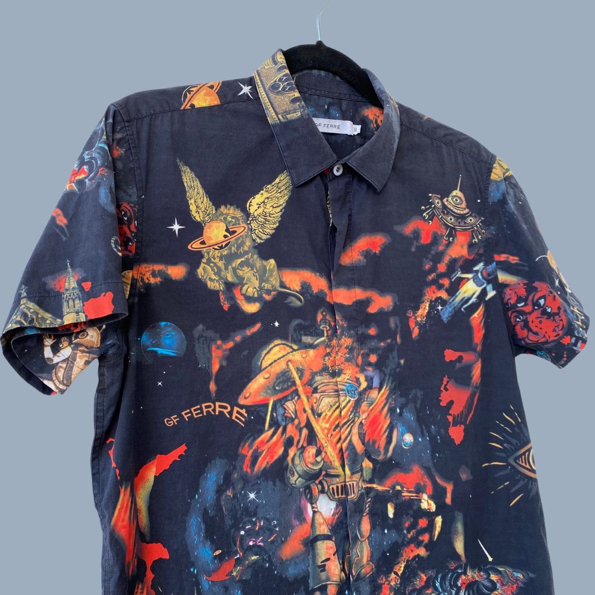 GF Ferre × Gianfranco Ferre Rare vintage Graphic polo Size XL / US 12-14 / IT 48-50 - 3 Thumbnail