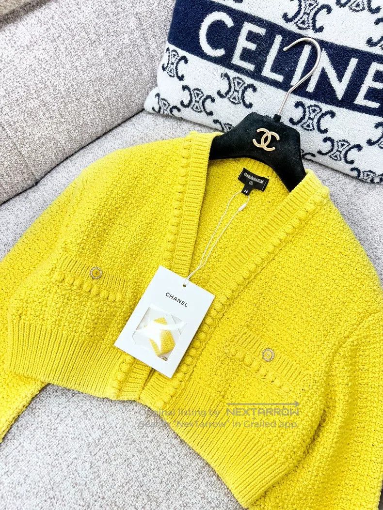 Chanel Chanel 22S spring and summer show yellow short knitted two Size XS / US 0-2 / IT 36-38 - 4 Thumbnail