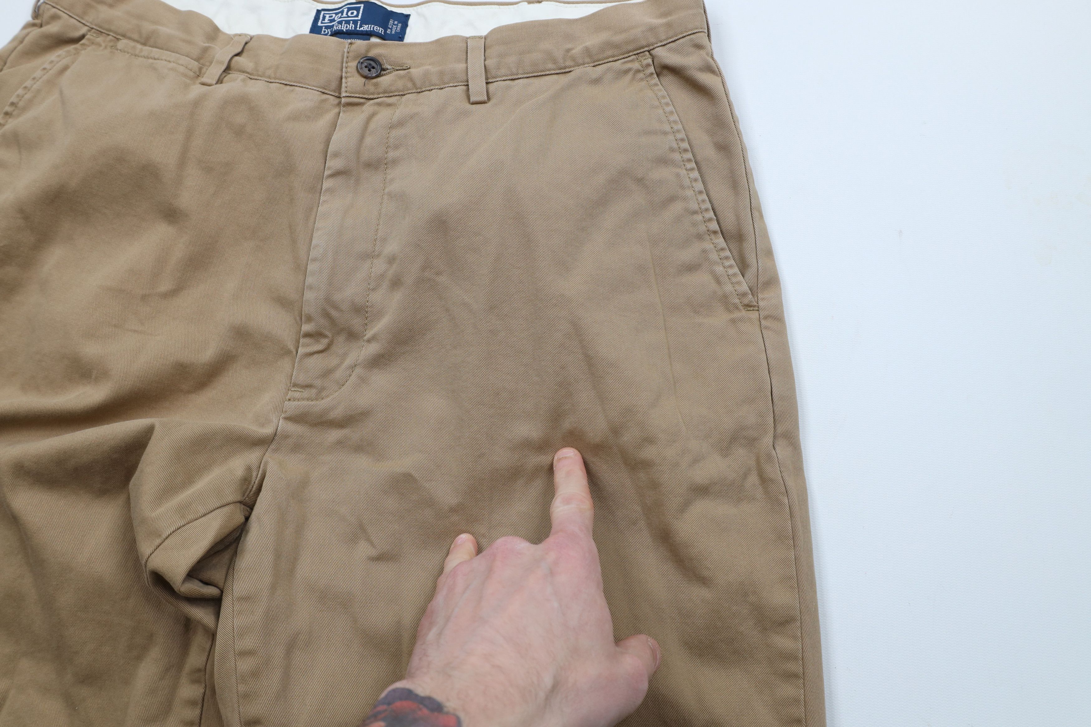 Ralph Lauren × Vintage Vintage 90s Ralph Lauren Wide Leg Chino Pants Brown Cotton Size US 34 / EU 50 - 6 Thumbnail