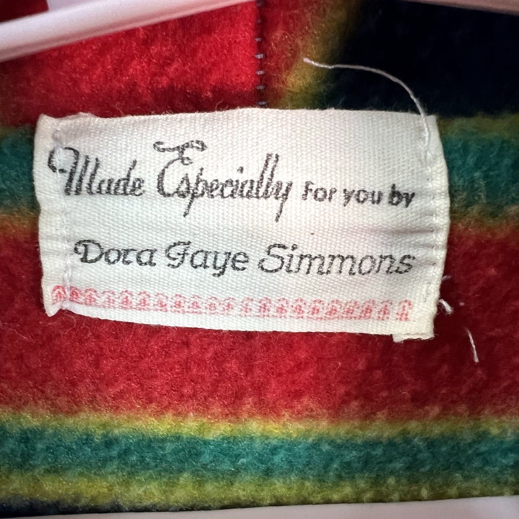 Simons VINTAGE Dora Faye Simmons Open Front Southwest Aztec Flannel Cardigan Womens XL Size XL / US 12-14 / IT 48-50 - 6 Thumbnail