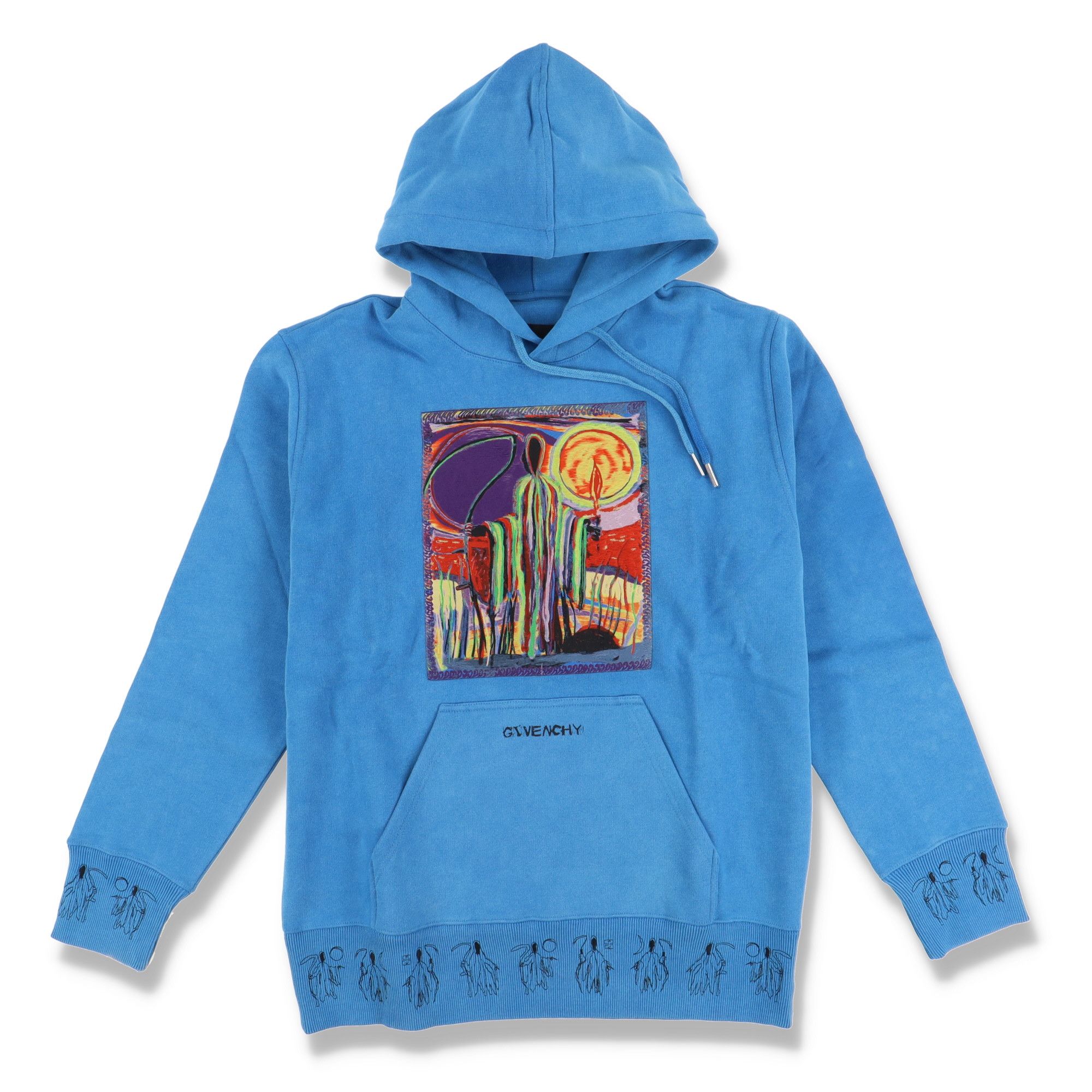 Givenchy x Josh Smith Blue Grim Reaper Patch 4G Logo Hoodie Grailed