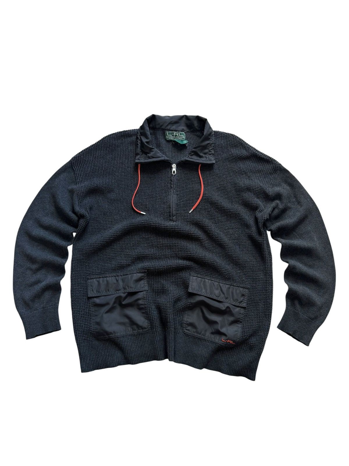 Polo Ralph Lauren Ralph Lauren Sweater Half Zip Nylon Cargo Pocket High Neck Size US L / EU 52-54 / 3 - 2 Thumbnail