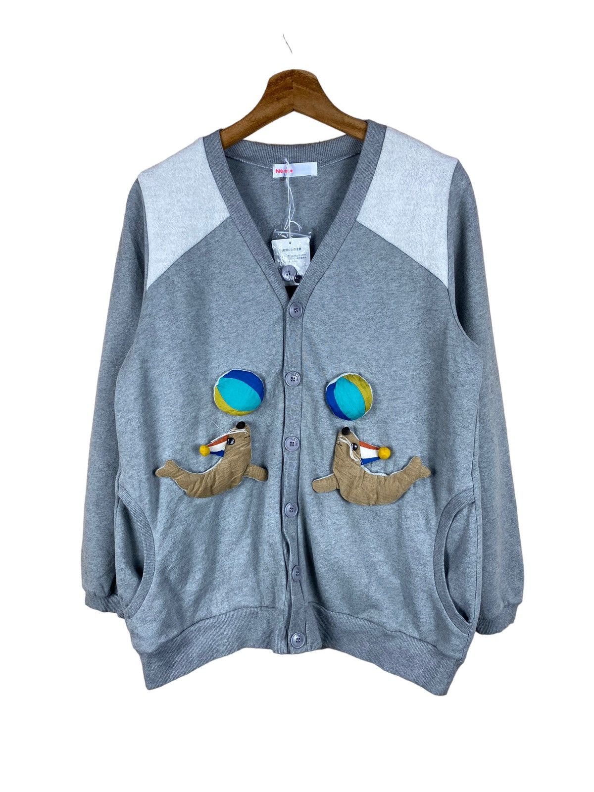 Issey Miyake NWT NE-NET SEA LION PUPPET CARDIGAN Size US M / EU 48-50 / 2 - 1 Thumbnail