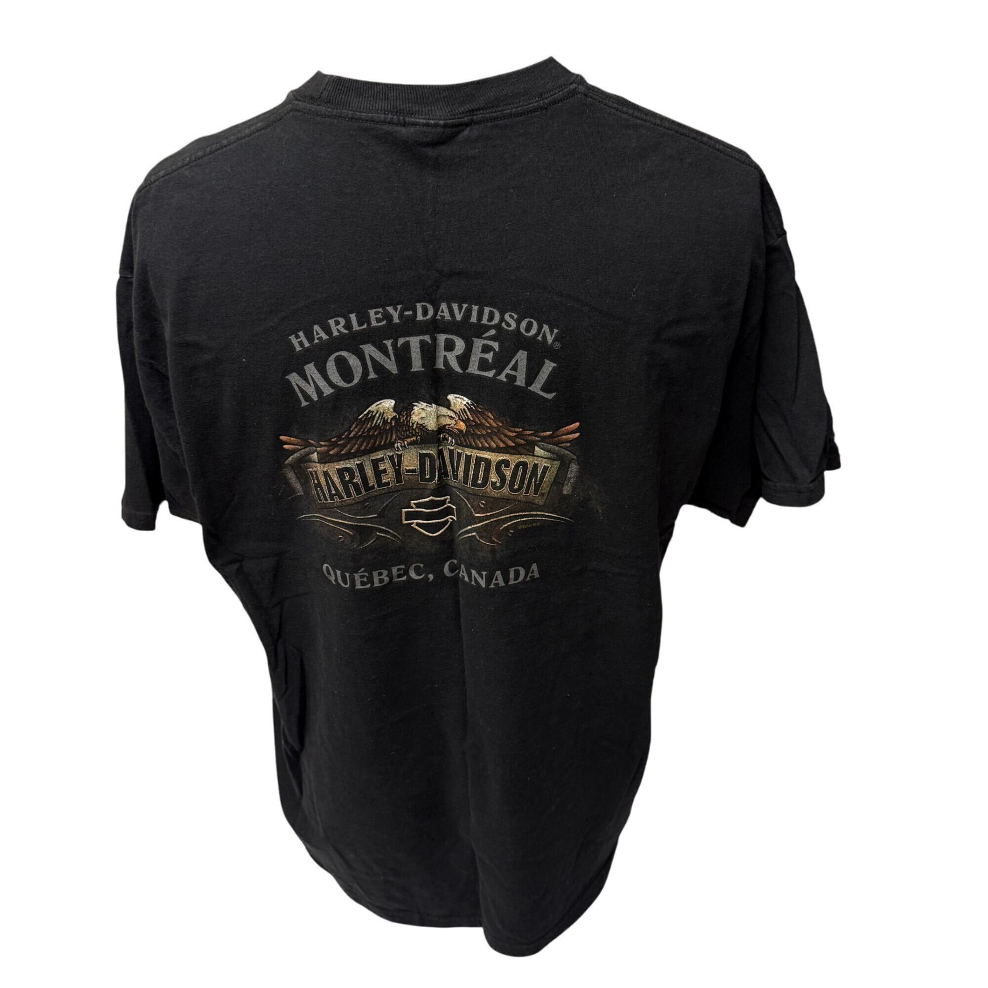 Harley Davidson Montreal H-D Motorcycle REBELLIOUS JESTER Skull Canada Shirt Size US XL / EU 56 / 4 - 3 Thumbnail