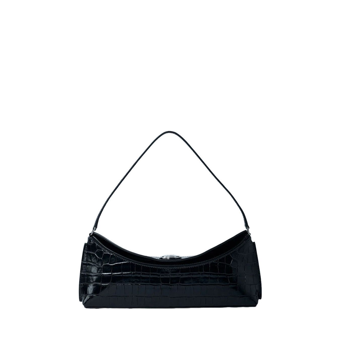 Jacquemus Jacquemus The Calisso Black Embossed Leather Shoulder Bag Ne Size ONE SIZE - 1 Thumbnail