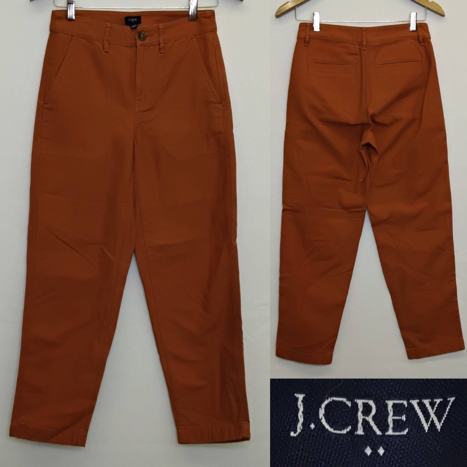 J.Crew J. Crew Straight Pant Women 00 (26"x27") Orange Trouser NWT Size 24" / US 00 / IT 34 - 1 Thumbnail