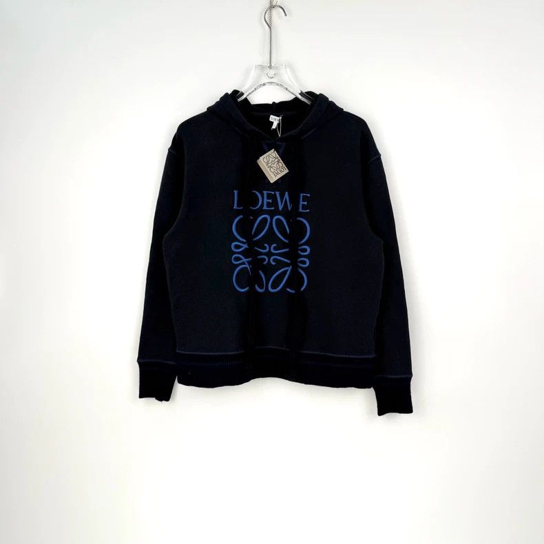 Loewe LOEWE Dark blue embroidered large logo patch cap hoodie Size M / US 6-8 / IT 42-44 - 3 Thumbnail