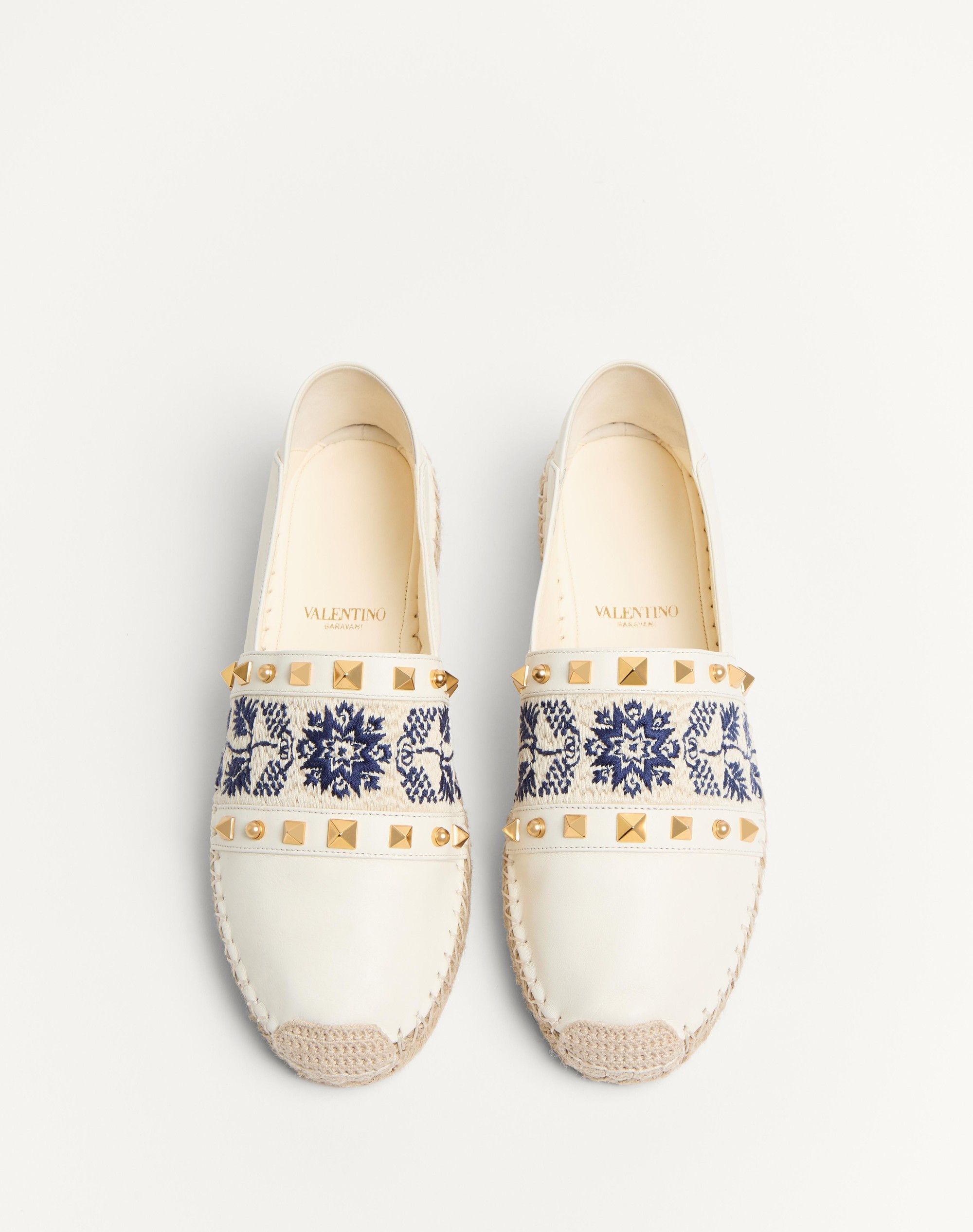 Valentino os11x0126 Espadrilles in Nappa With Embroidered Multicolor Size US 8 / IT 38 - 4 Thumbnail