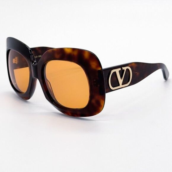 Valentino NEW VALENTINO SUNGLASSES VLS-180C HAVANA/ORANGE WOMEN EYEWEA Size ONE SIZE - 4 Thumbnail