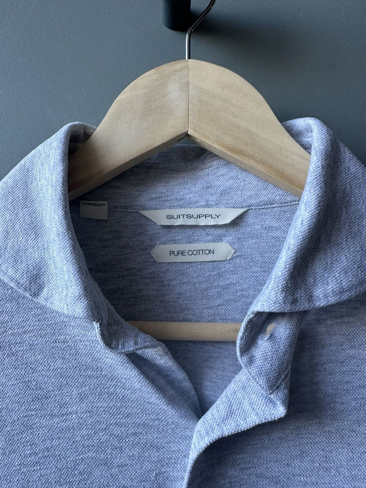 Suitsupply Suitsupply Gray Slim Fit Cotton Shirt Size 38/15 Size US S / EU 44-46 / 1 - 3 Thumbnail