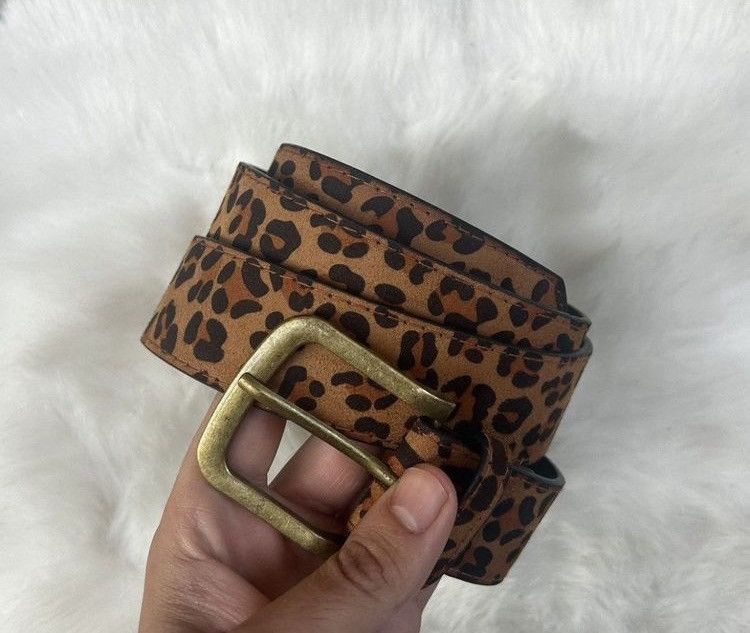 Japanese Brand 2000s leopard cheetah print belt Size 32 - 2 Thumbnail
