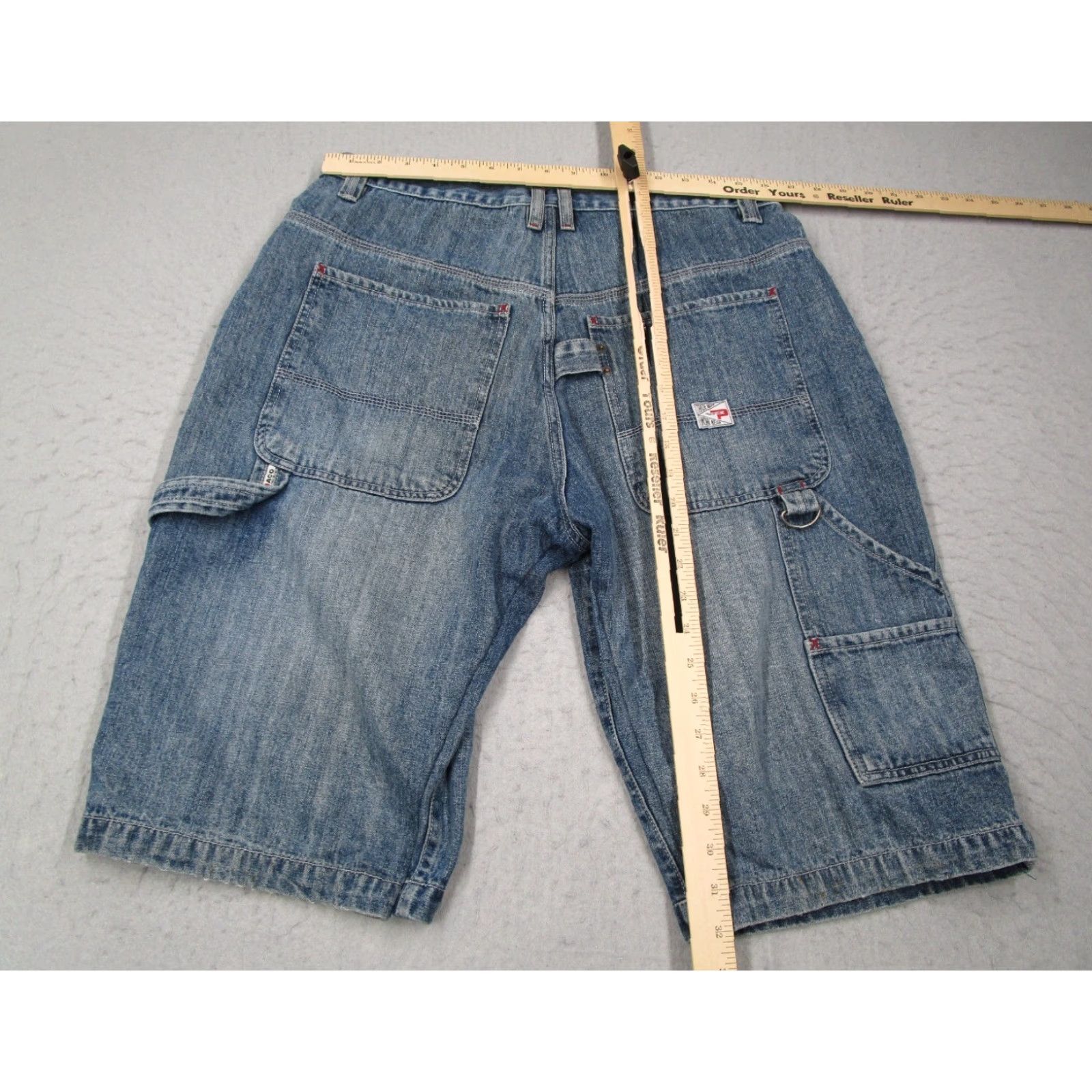 Vintage VINTAGE PACO Denim Shorts Carpenter Style 34 Men Blue 13" Inseam 5-Pocket Workwear 90s Grunge Mens Size US 34 / EU 50 - 5 Thumbnail