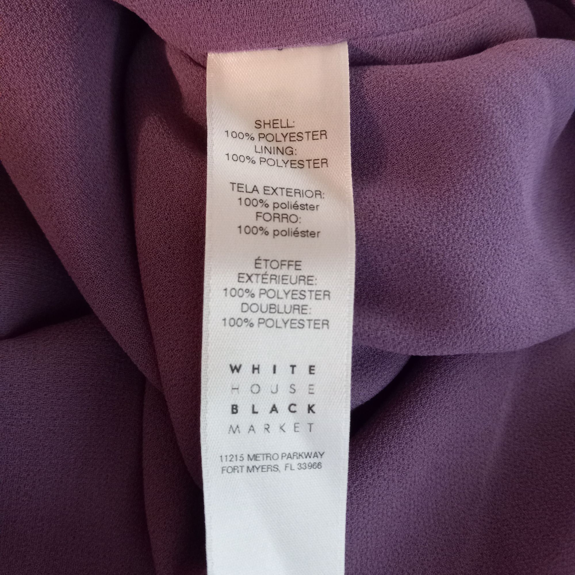 White House Black Market WHBM M Tunic Blouse Tank Top Purple Sleeveless Tie Waist Not Size M / US 6-8 / IT 42-44 - 4 Thumbnail