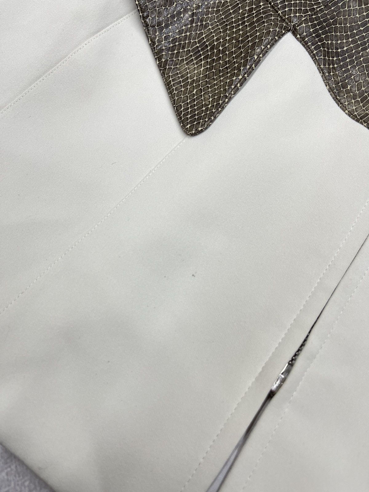 Mugler Vintage Thierry Mugler Blazer Beige Python Leather Archival Size M / US 6-8 / IT 42-44 - 12 Thumbnail