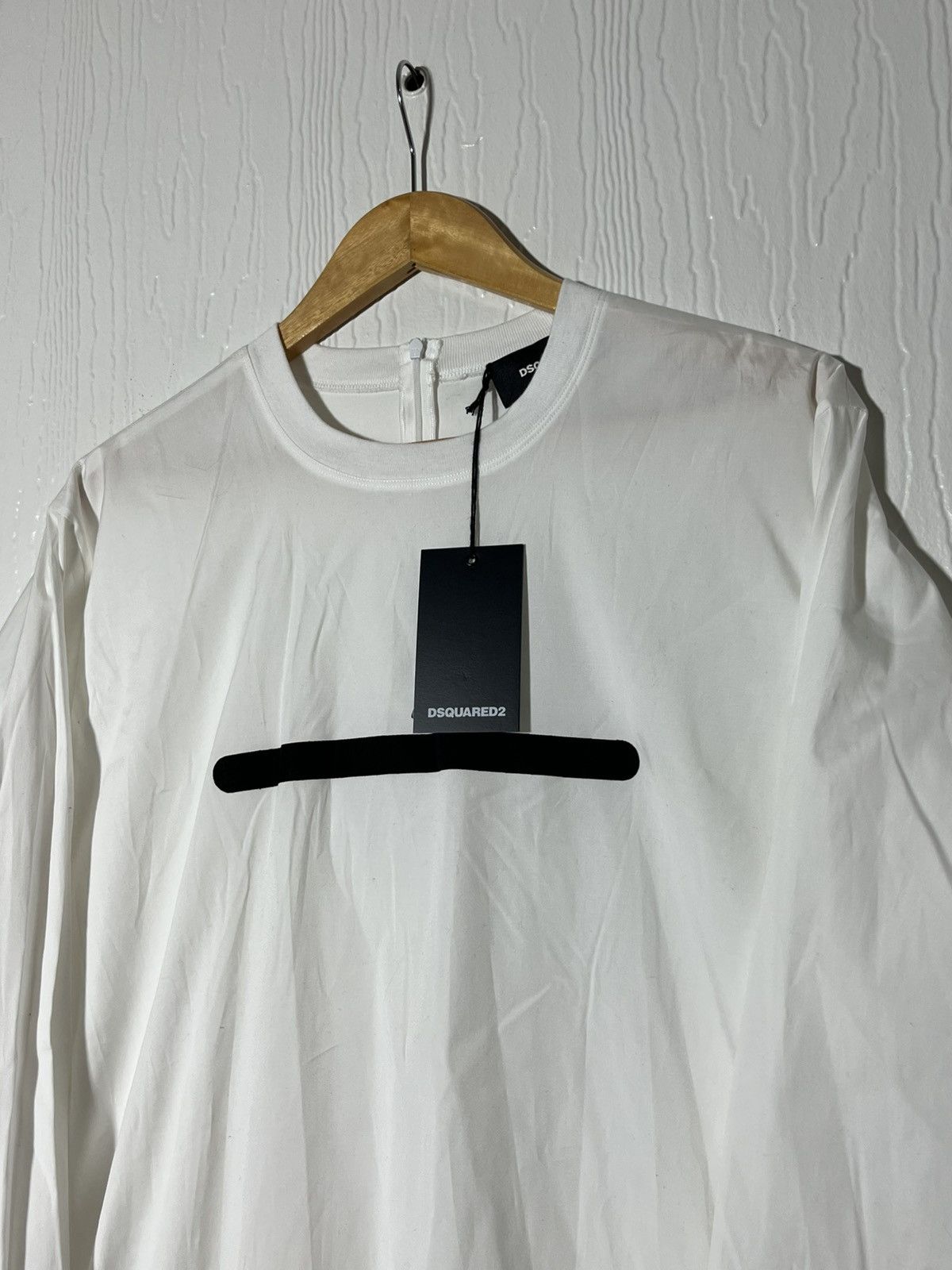 Designer SS17 NWT Dsquared2 100 White Zip Up Long Sleeve Shirt 52 Size US XL / EU 56 / 4 - 2 Thumbnail
