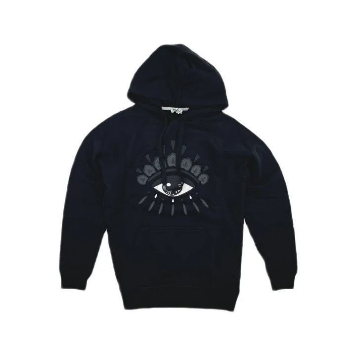 Kenzo KENZO Eye Print Black Long Hoodie for Women -2507 Size XS / US 0-2 / IT 36-38 - 2 Thumbnail