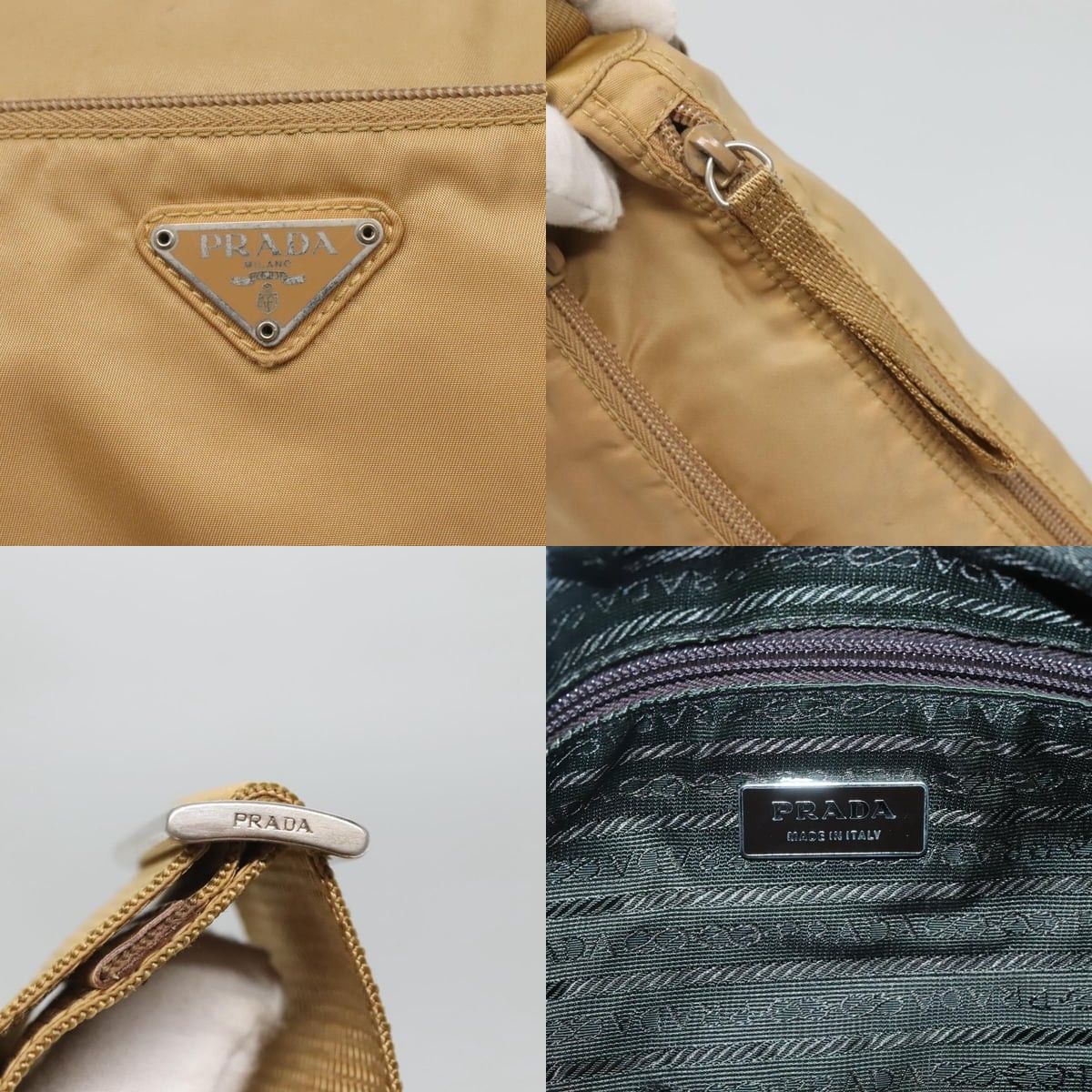 Prada PRADA Shoulder Bag Nylon Beige Silver Size ONE SIZE - 11 Thumbnail