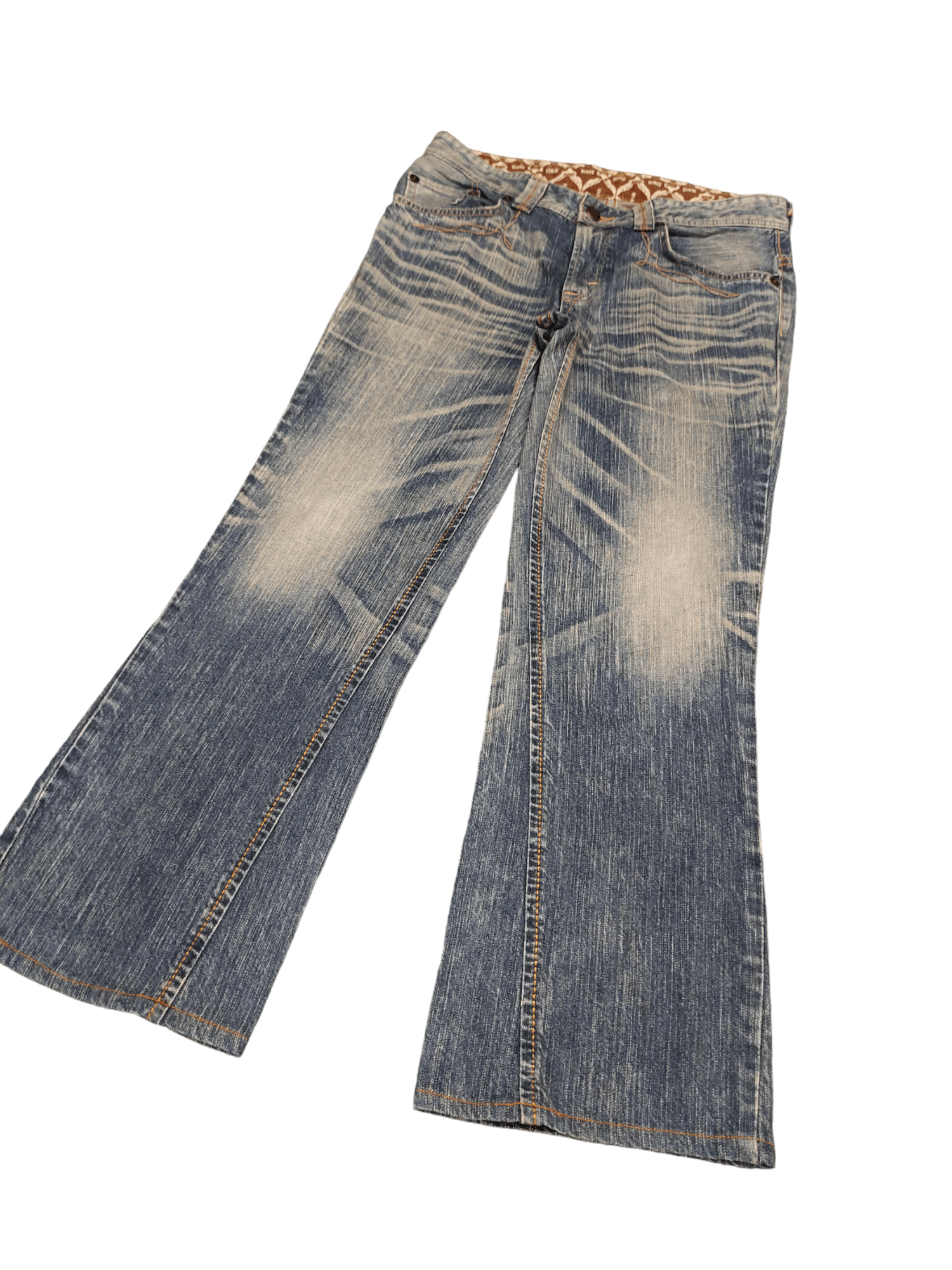 Edwin Flare Jeans Edwin XV Distres Faded Boot Cut Y2k Ifsixwasnine Size US 33 - 11 Thumbnail