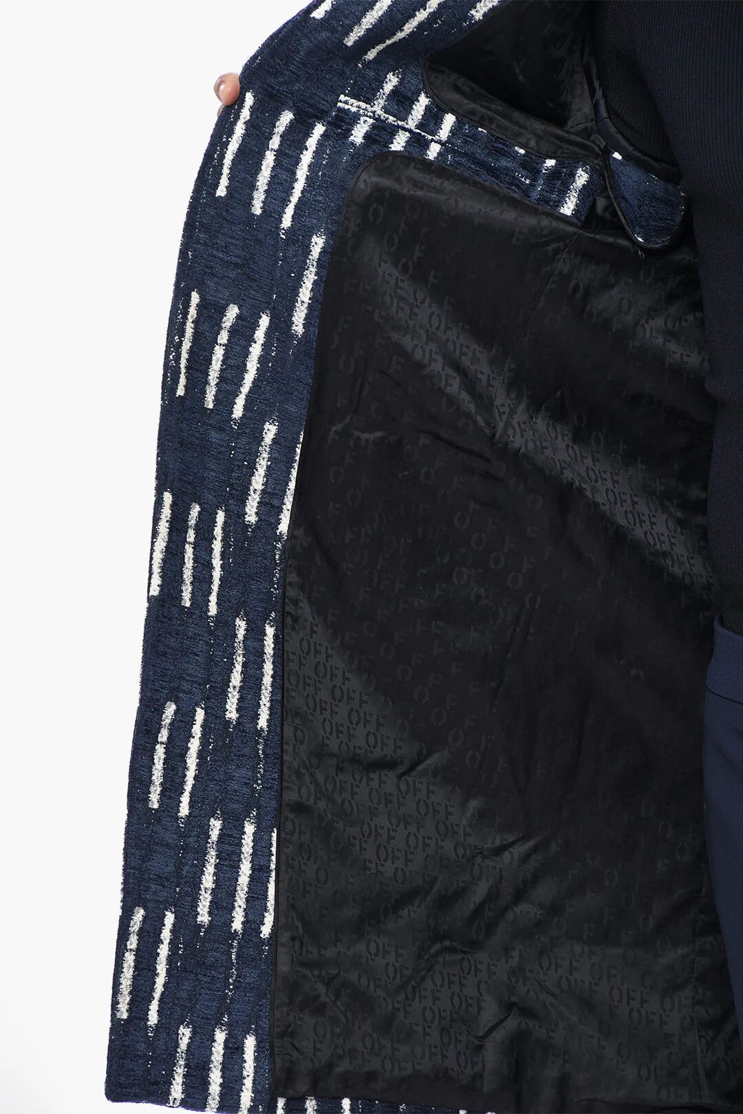 Off-White og1mm0426 Velour Coat in Blue Size US M / EU 48-50 / 2 - 5 Thumbnail