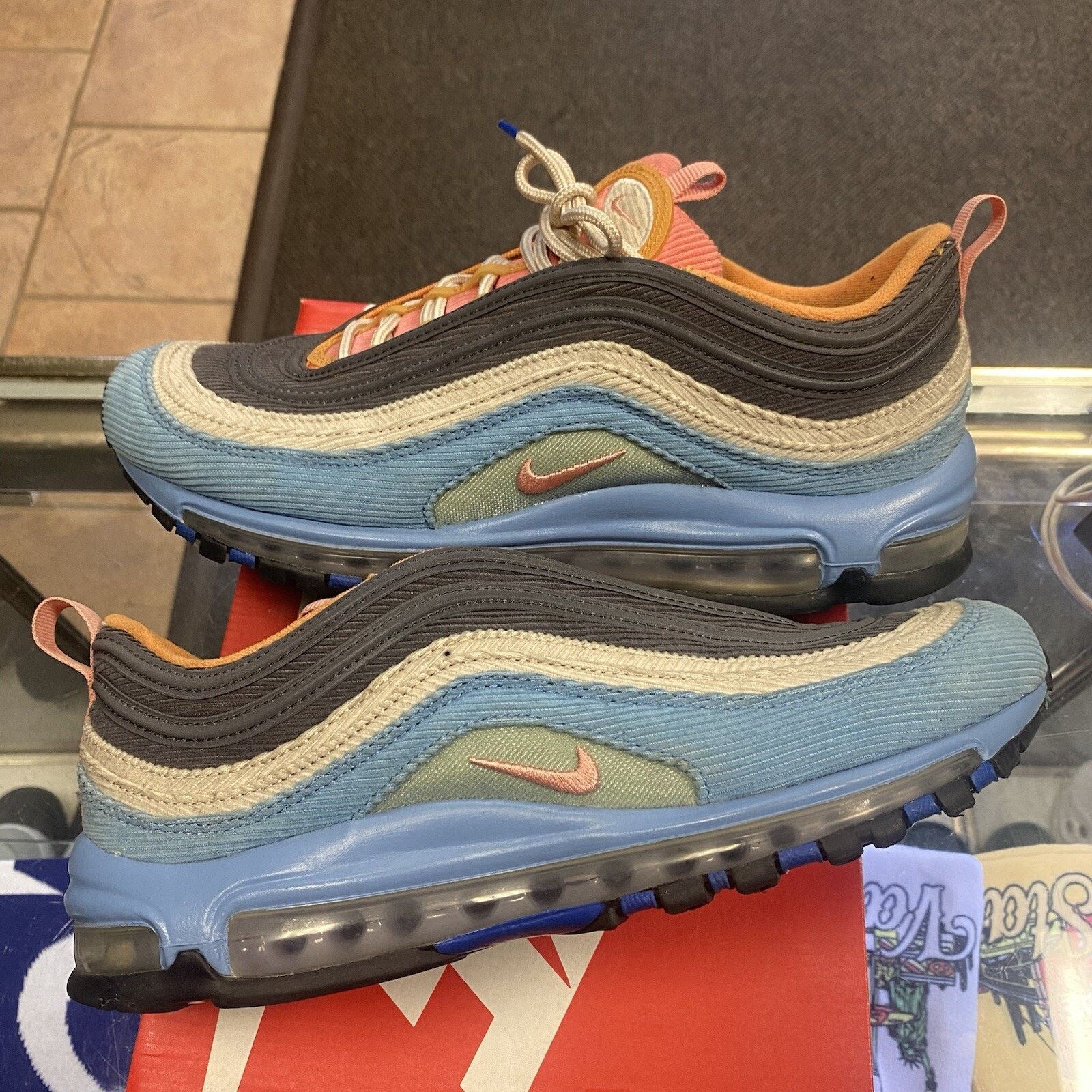 Nike Air Max 97 Corduroy Pack Light Blue Size CQ7512462