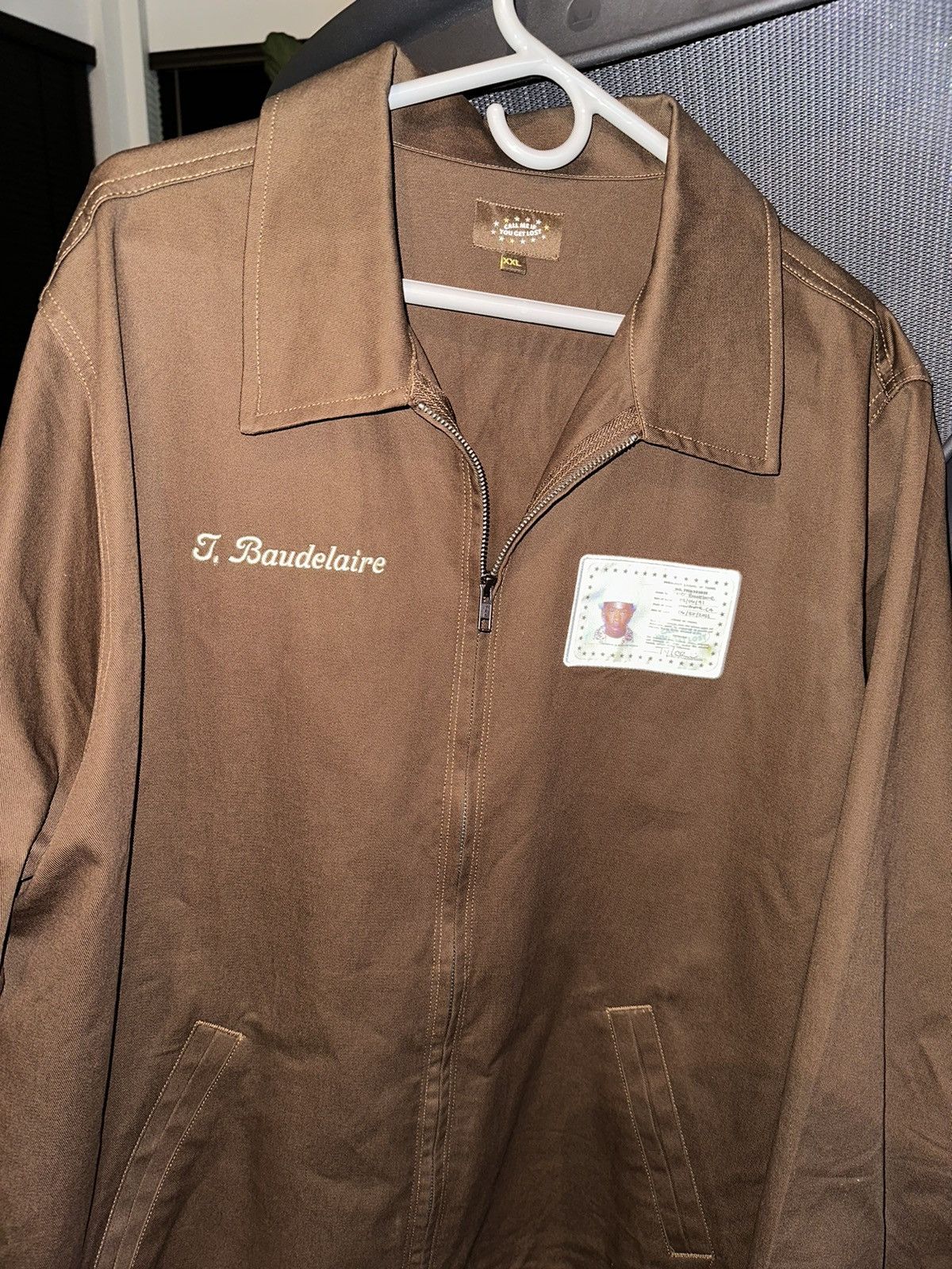 image of Tyler The Creator X “Call Me If You Get Lost” Work Jacket in Brown, Men's (Size 2XL)