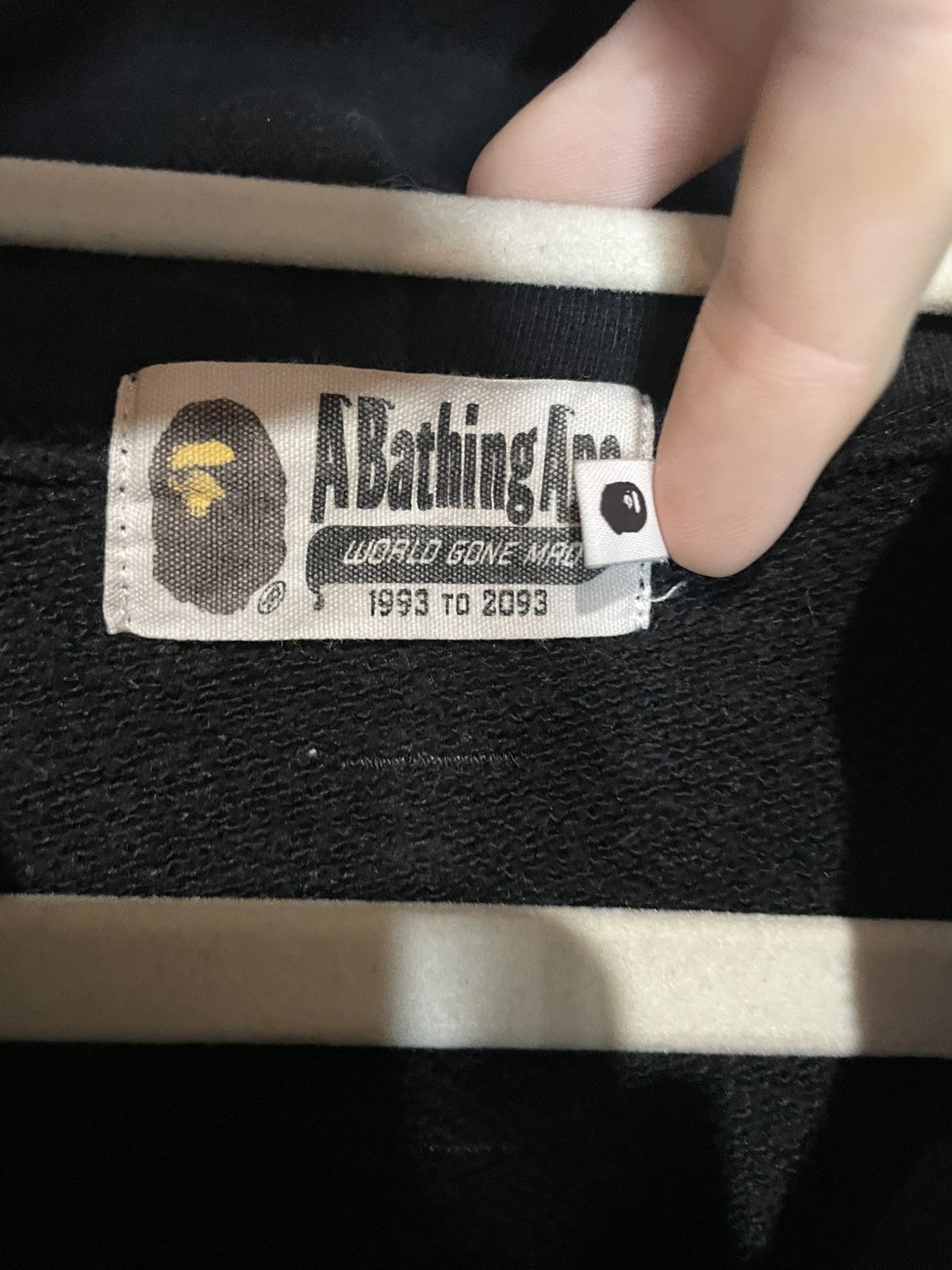 Bape *Rare* Bape Military Black/White Shark Full Zip Hoodie Army Size US L / EU 52-54 / 3 - 9 Thumbnail