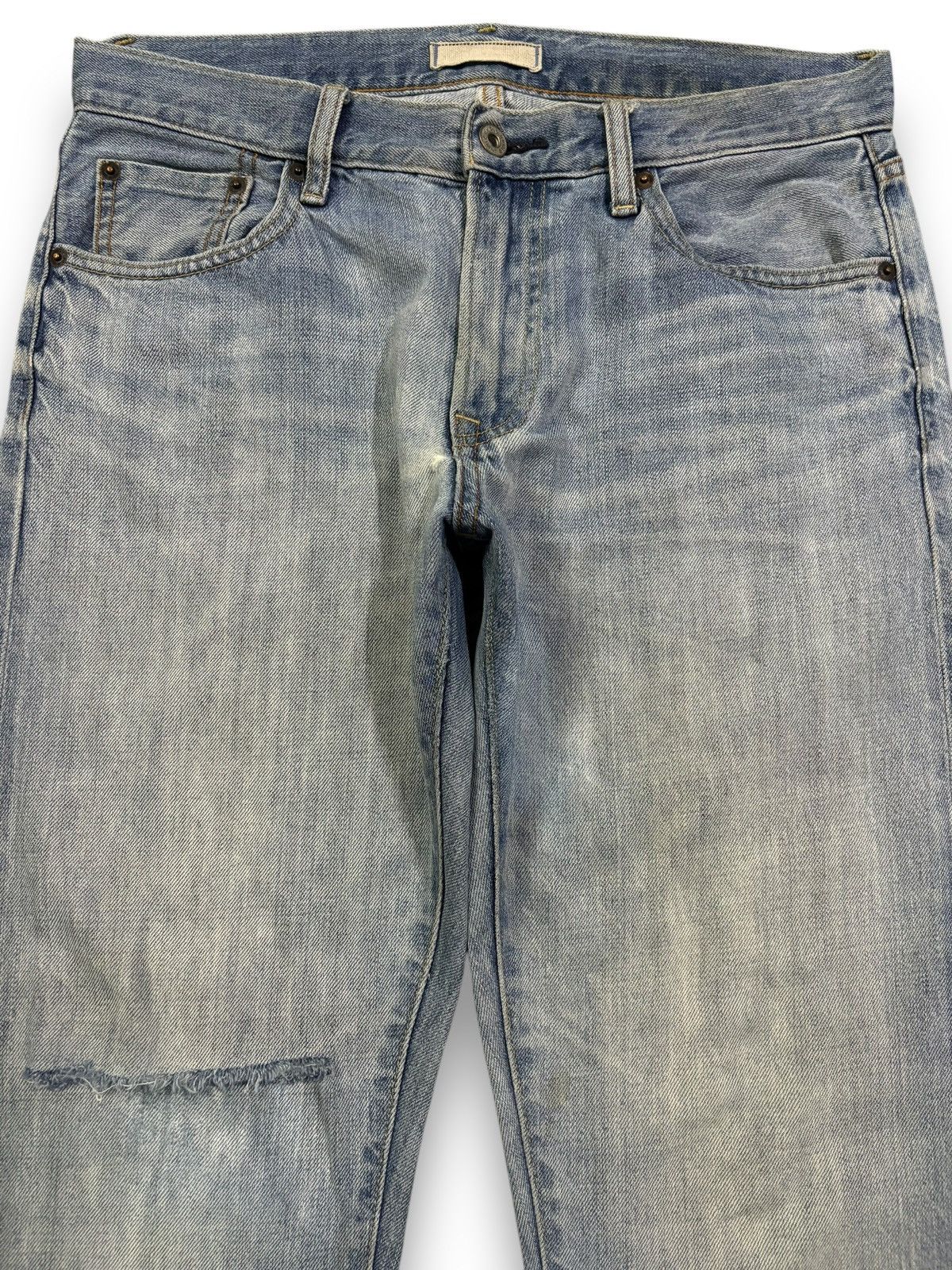 Uniqlo Vintage Uniqlo Selvedge Regular Straight Distressed Jeans Size US 32 / EU 48 - 4 Thumbnail