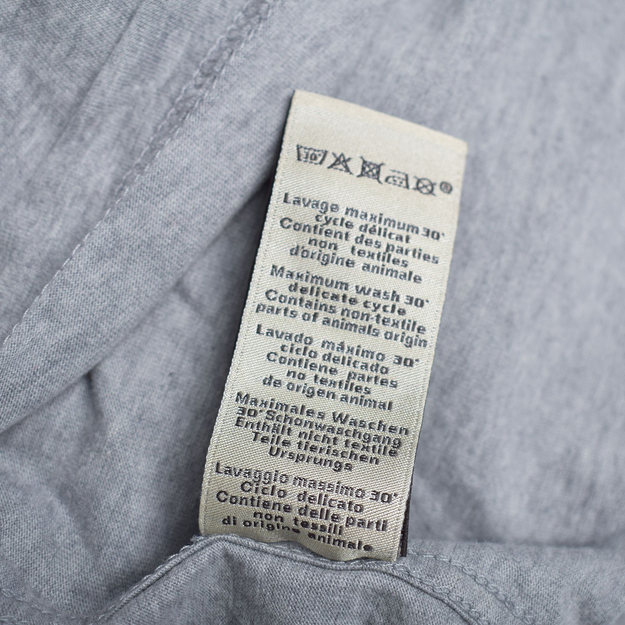 Hermes HERMÈS Leather-patch crew-neck T-shirt Gray LIKE NEW Size US XL / EU 56 / 4 - 6 Thumbnail