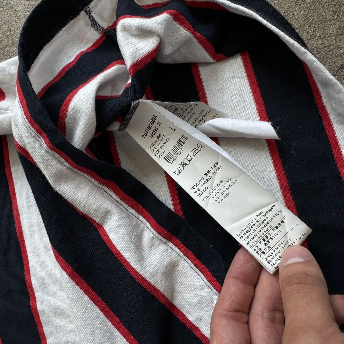 Designer × MSGM MSGM Logo Stripe T-Shirt Size L / US 10 / IT 46 - 4 Thumbnail