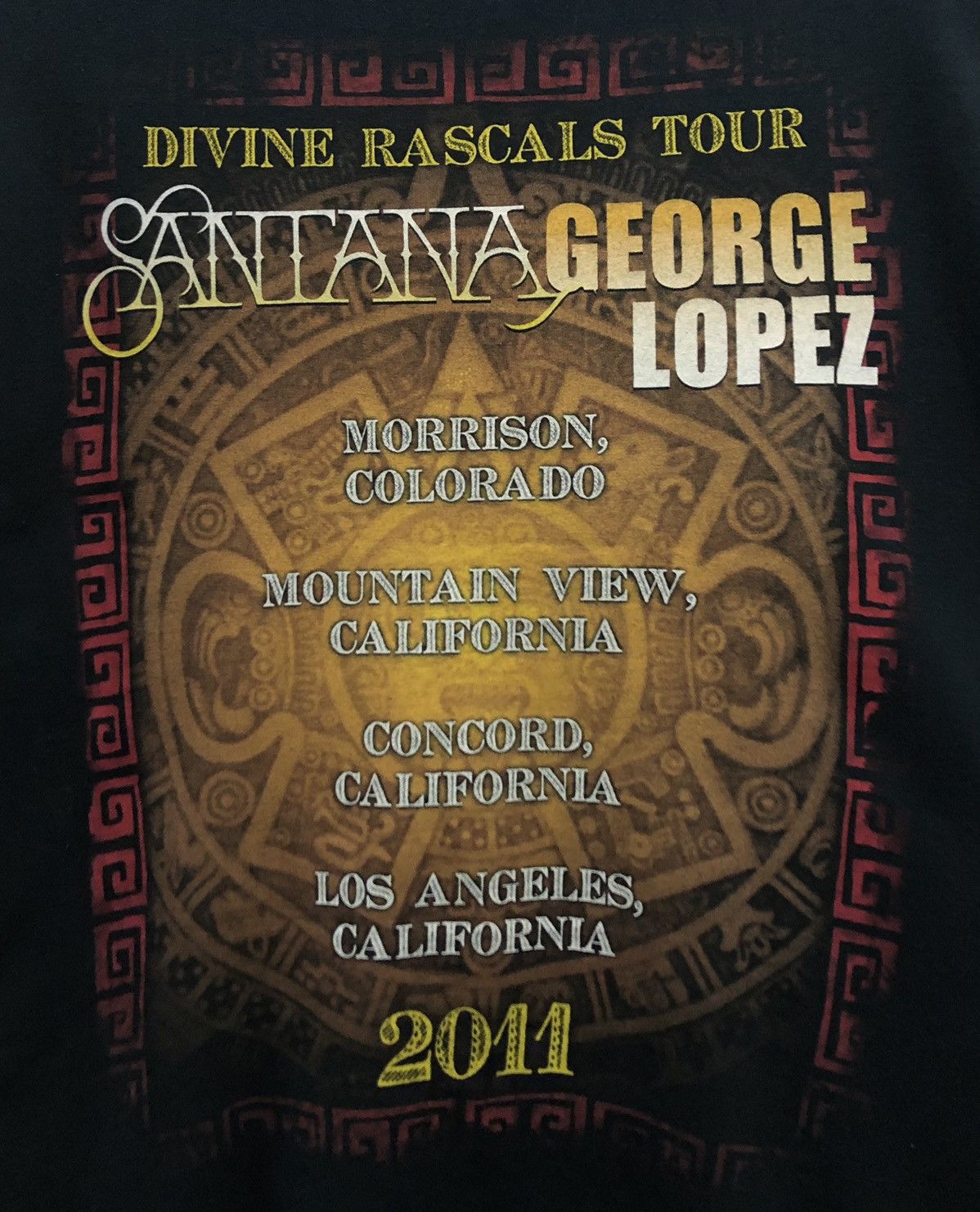 Vintage Vintage Santana George Lopez Divine Rascals Tour 2011 TShirt Size US M / EU 48-50 / 2 - 4 Thumbnail