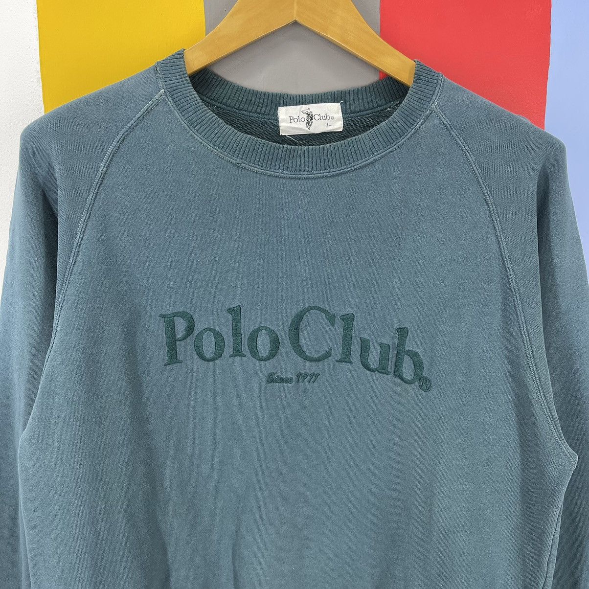 Vintage 90s Vintage POLO CLUB Crew Neck Sweatshirt #1395/AW Size US M / EU 48-50 / 2 - 2 Thumbnail