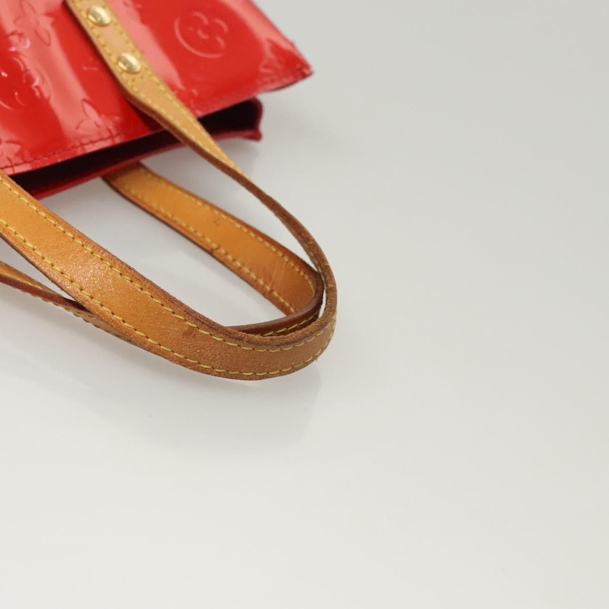 Louis Vuitton LOUIS VUITTON Monogram Vernis Reade PM Hand Bag Red Rouge Size ONE SIZE - 7 Thumbnail