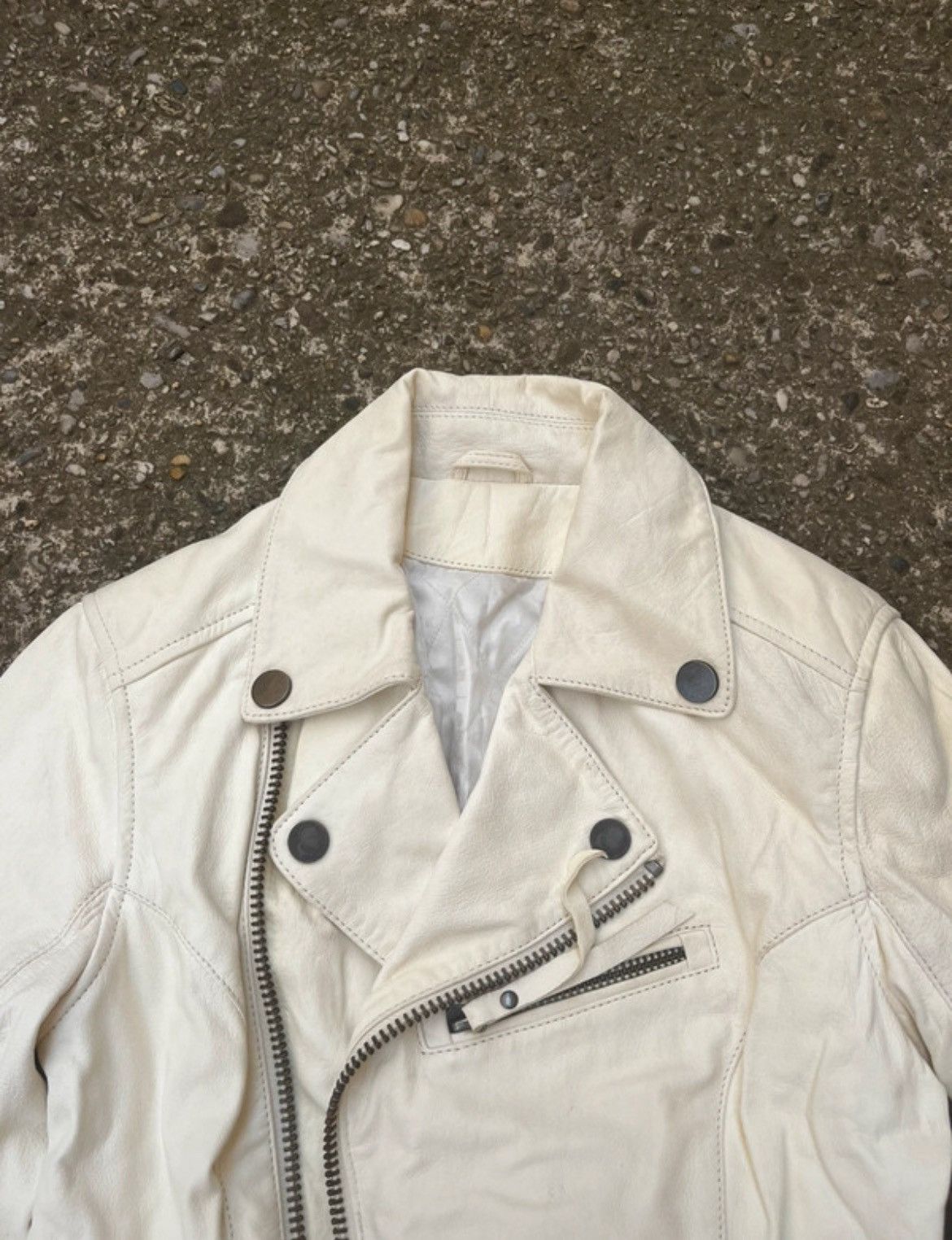Karl Lagerfeld Karl Lagerfeld Asymmetrical Zipper Leather jacket Size S / US 4 / IT 40 - 5 Thumbnail