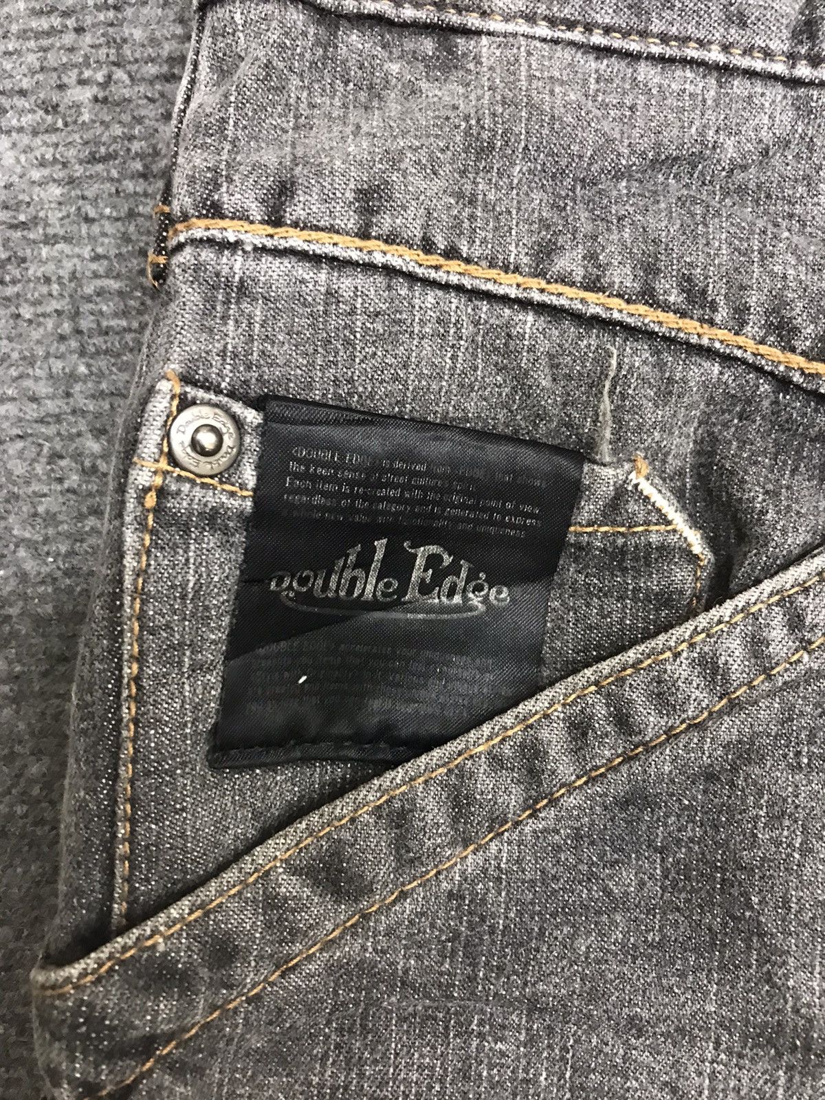 Japanese Brand DOUBLE EDGE Double Knee Baggy Light Jeans Size US 30 / EU 46 - 5 Thumbnail