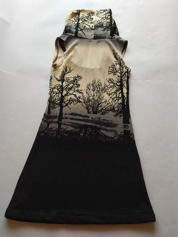 Japanese Brand Avant Garde Alternative Vintage Y2K Dress with Tree Print Size XS / US 0-2 / IT 36-38 - 3 Thumbnail